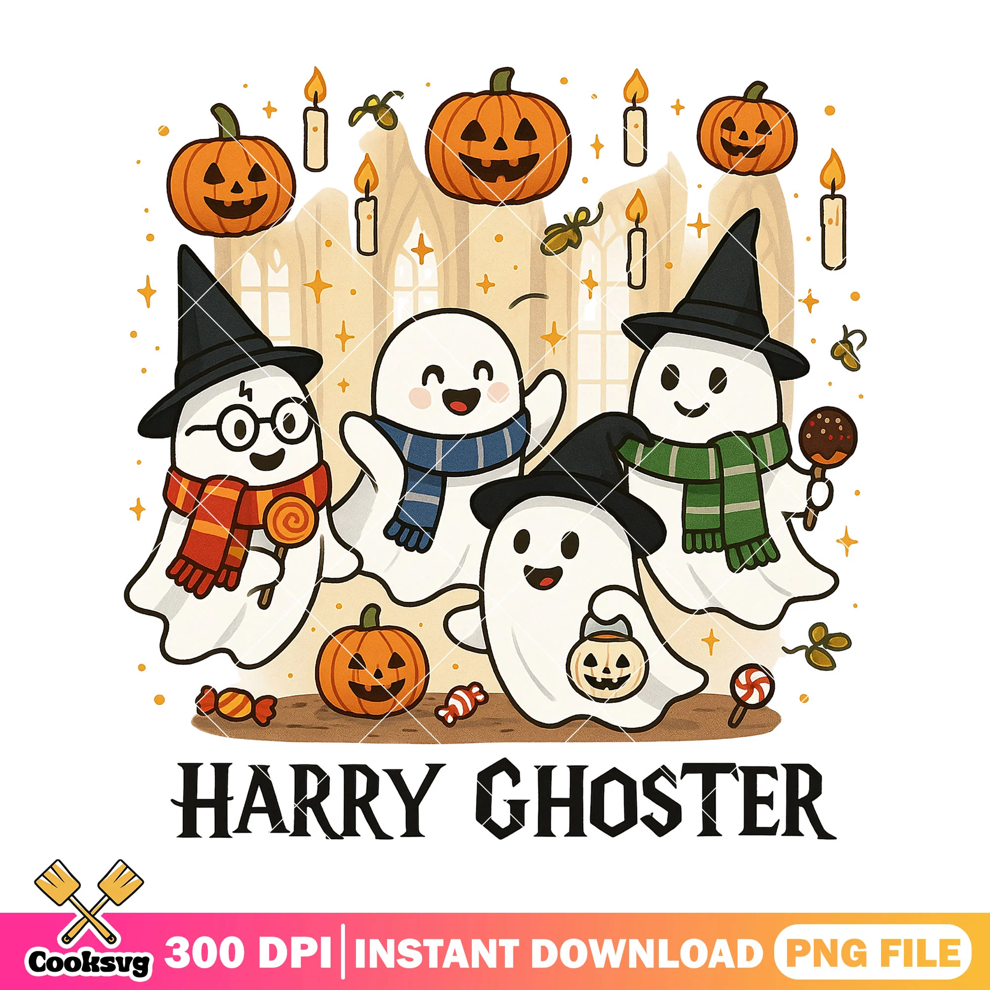 Pumpkin ghost halloween png, harry ghoster png, harry potter ghosts png
