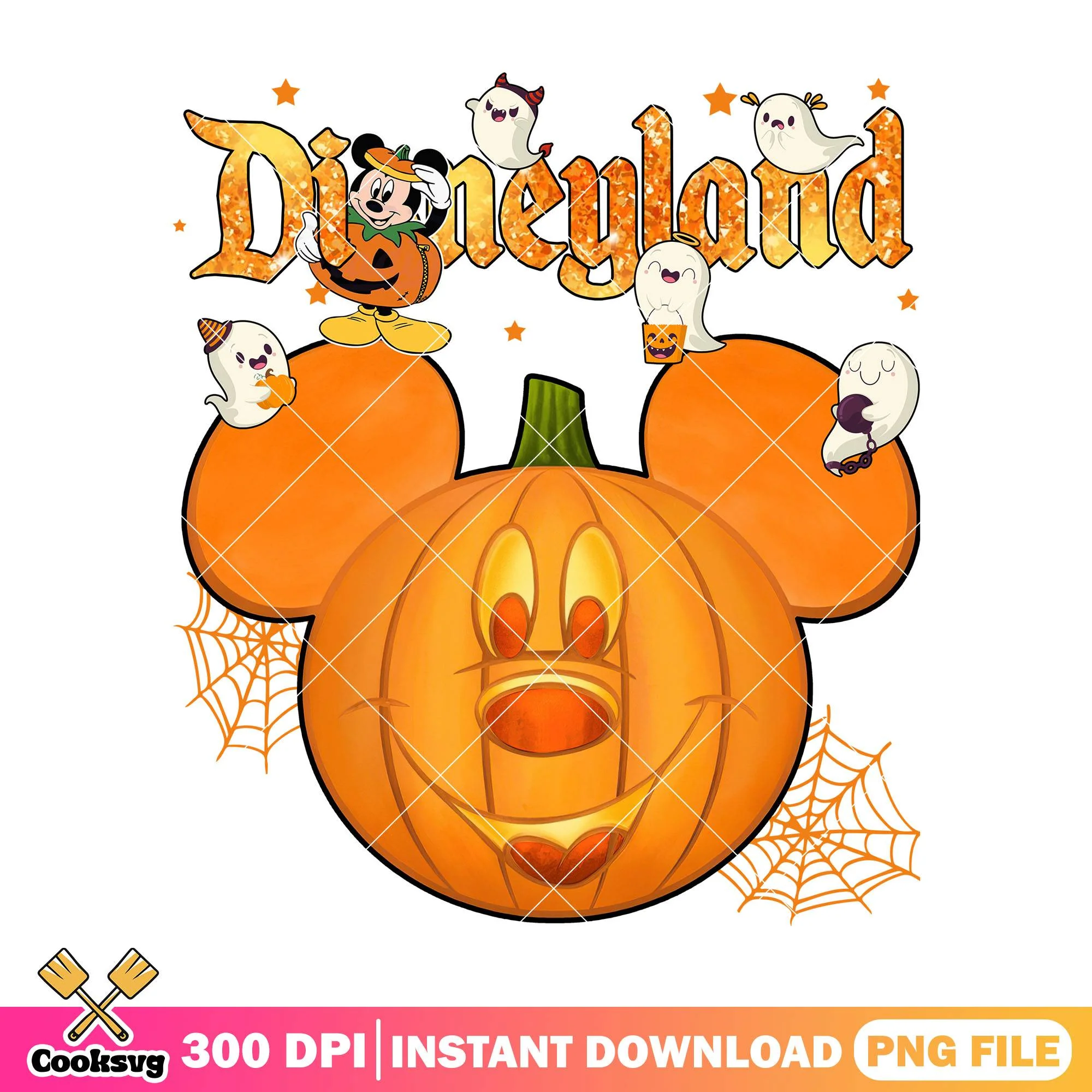 Pumpkin outfit mickey png, halloween day png, mickey cartoon png
