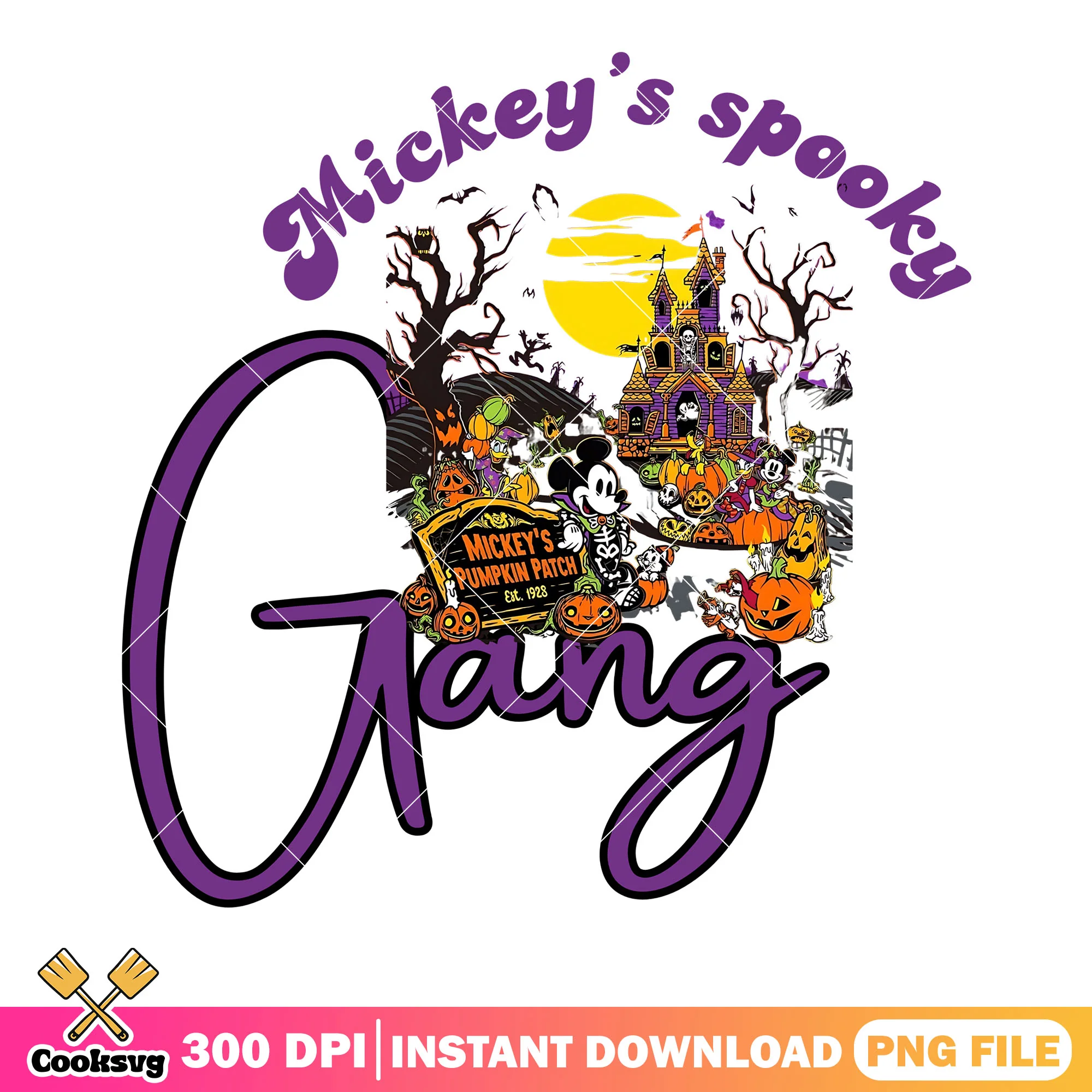 Pumpkin patch mickey png, evil tree png, wicker pumpkin png