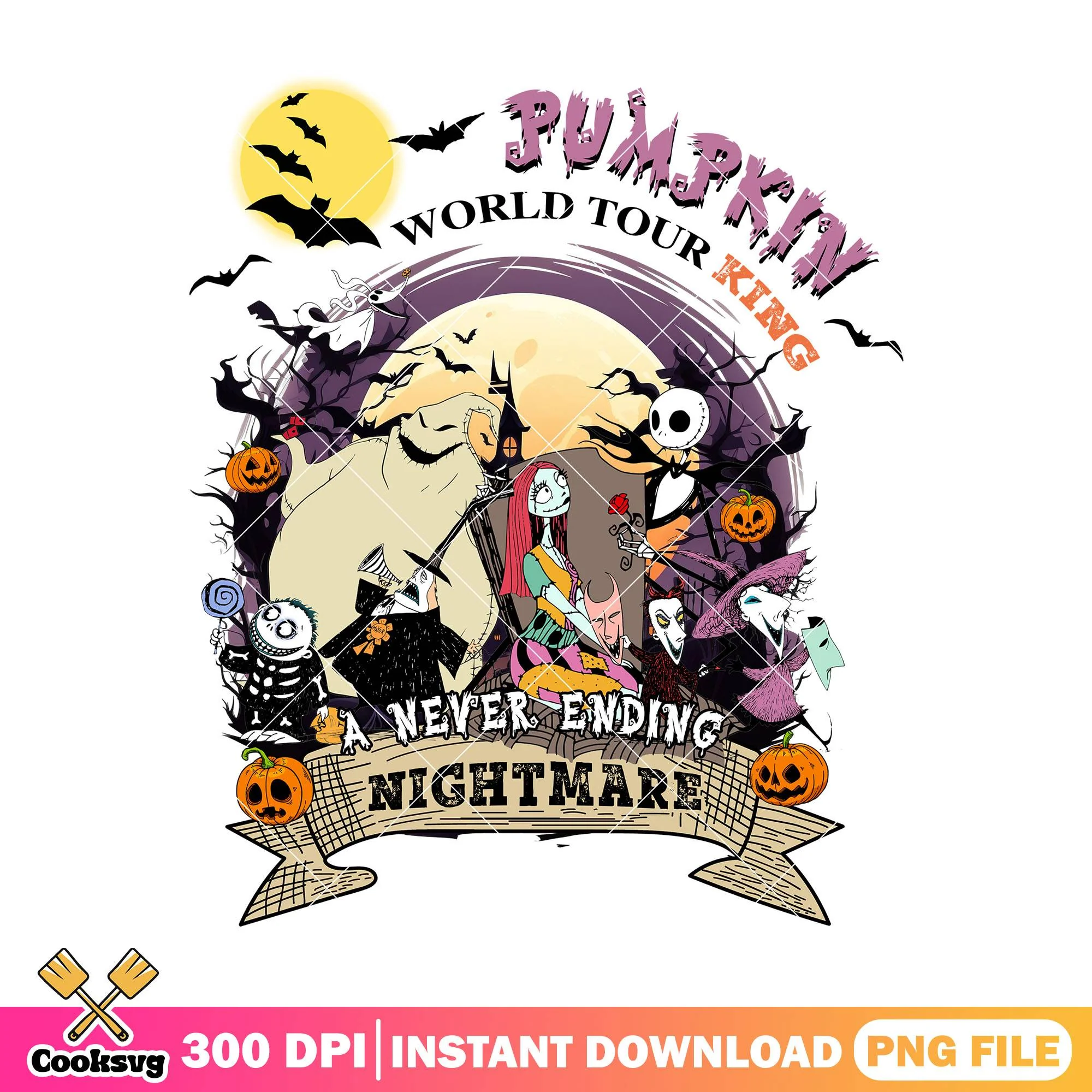 Pumpkin world tour king png, nightmare png, halloween drawings png