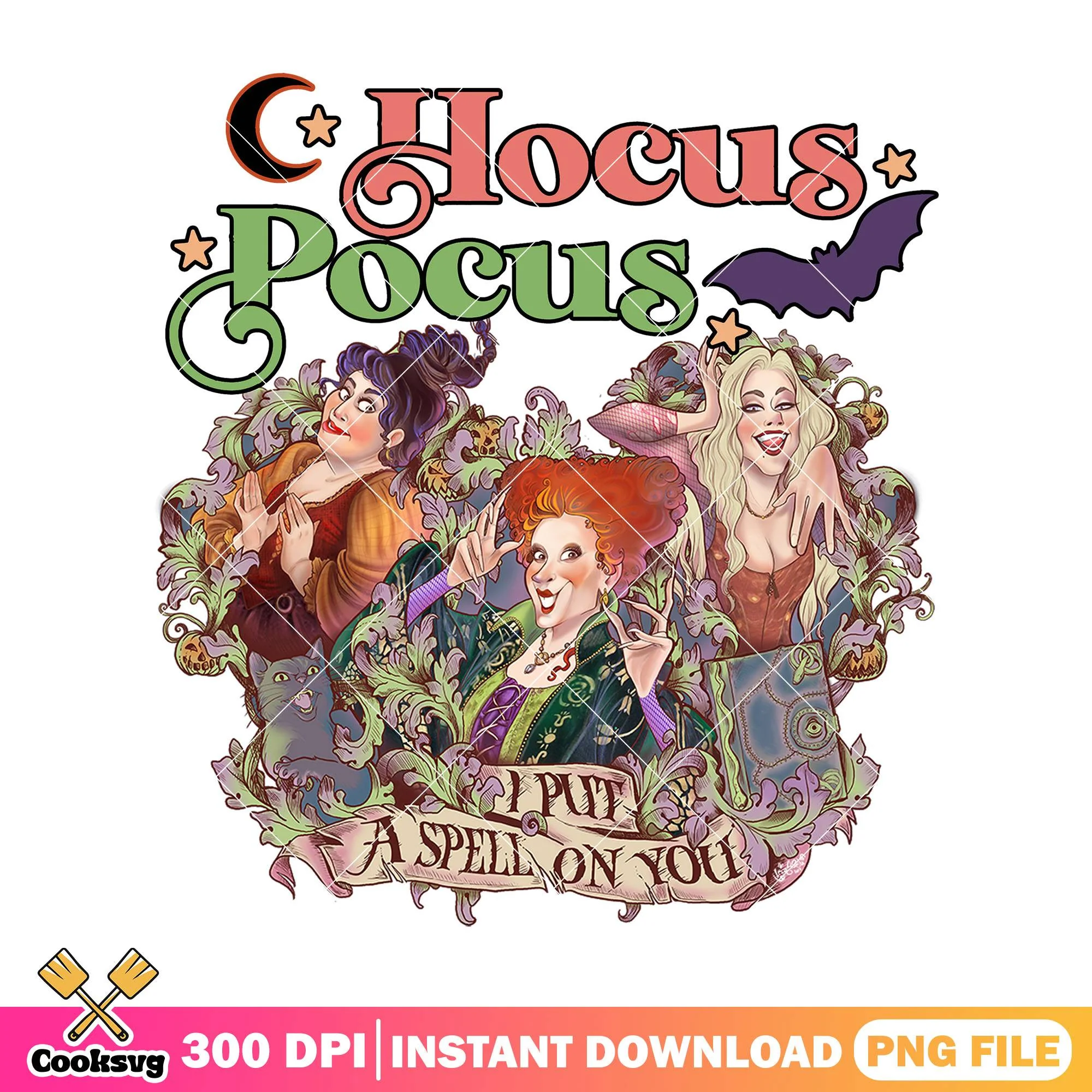 Put a spell hocus pocus png, hocus pocus png, happy halloween png