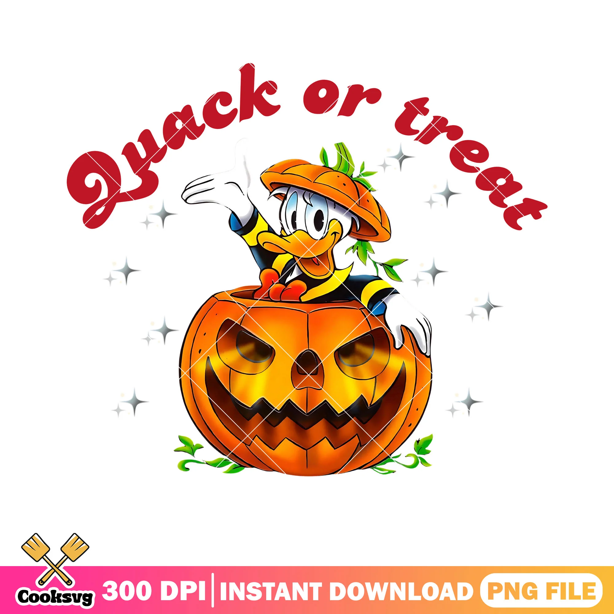 Quack or treat png, wicker pumpkin png, pumpkin hat png