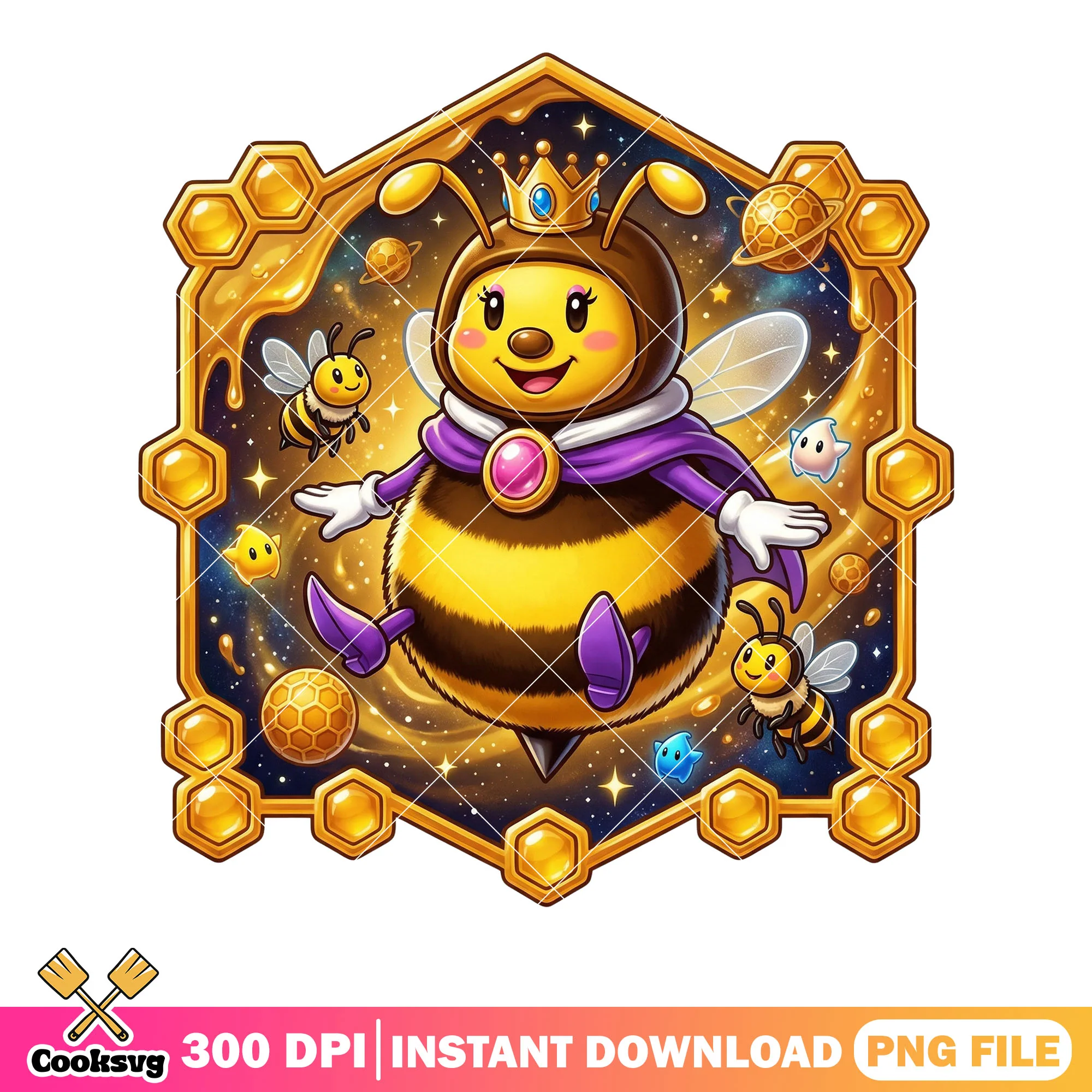 Queen of galaxy bee png, mario galaxy queen bee png, mario bros png