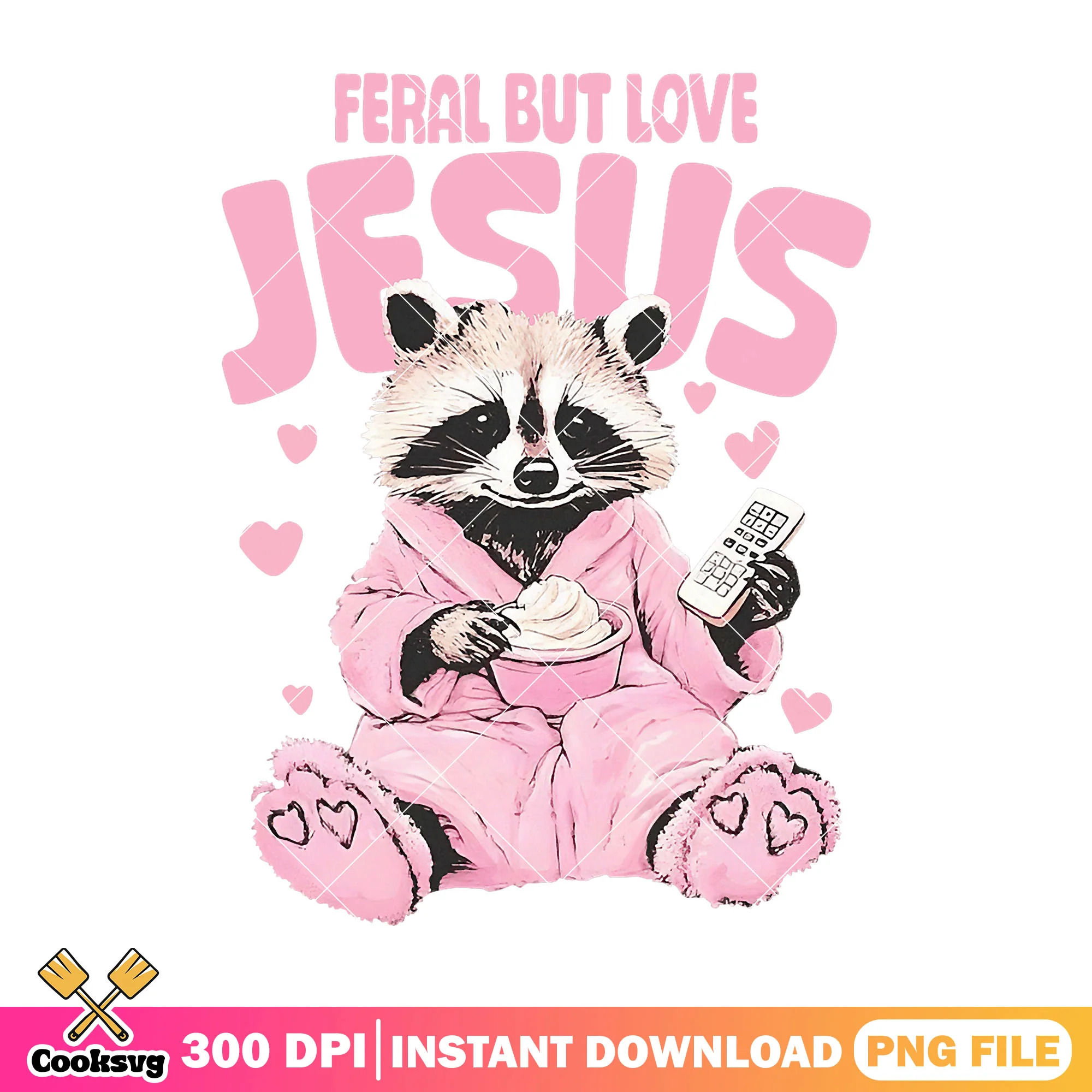 Raccoon feral but love jesus png, raccoon feral png, love jesus png