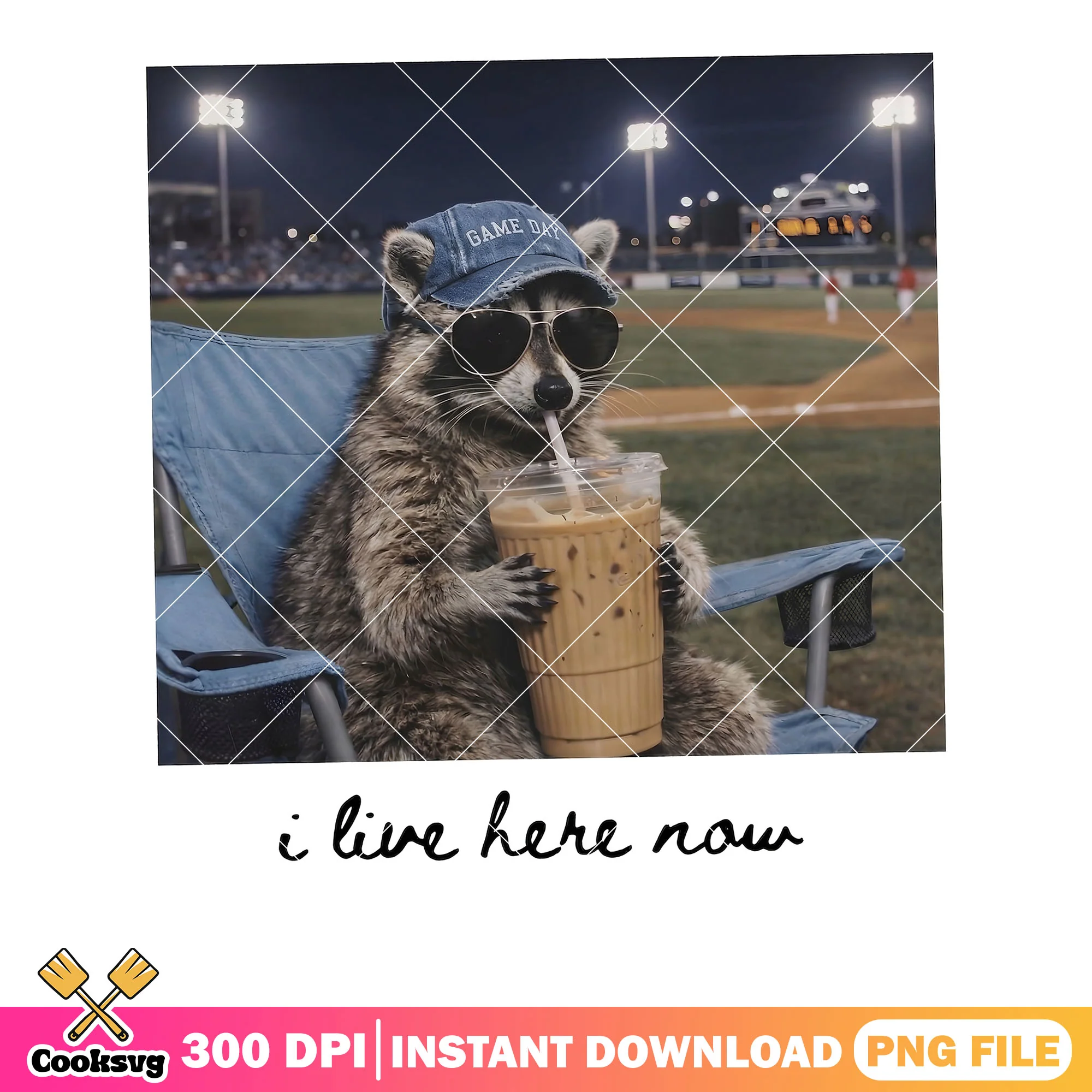 Racoon baseball game png, game day png, baseball sport png