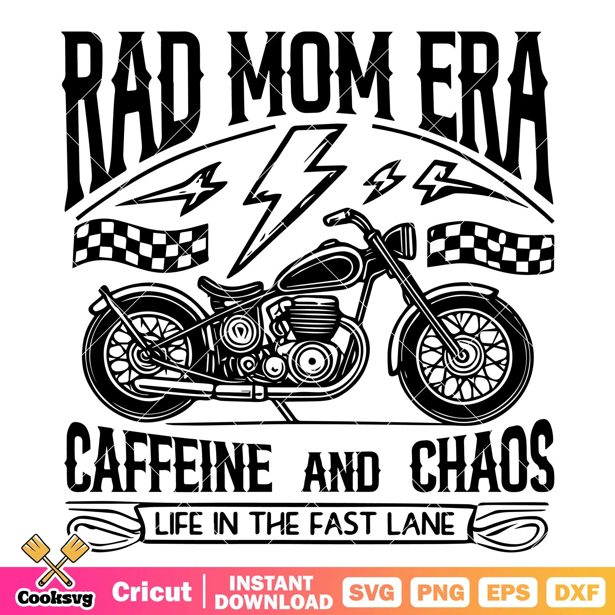 Rad mom era caffeeine and chaos svg, rad moms club svg