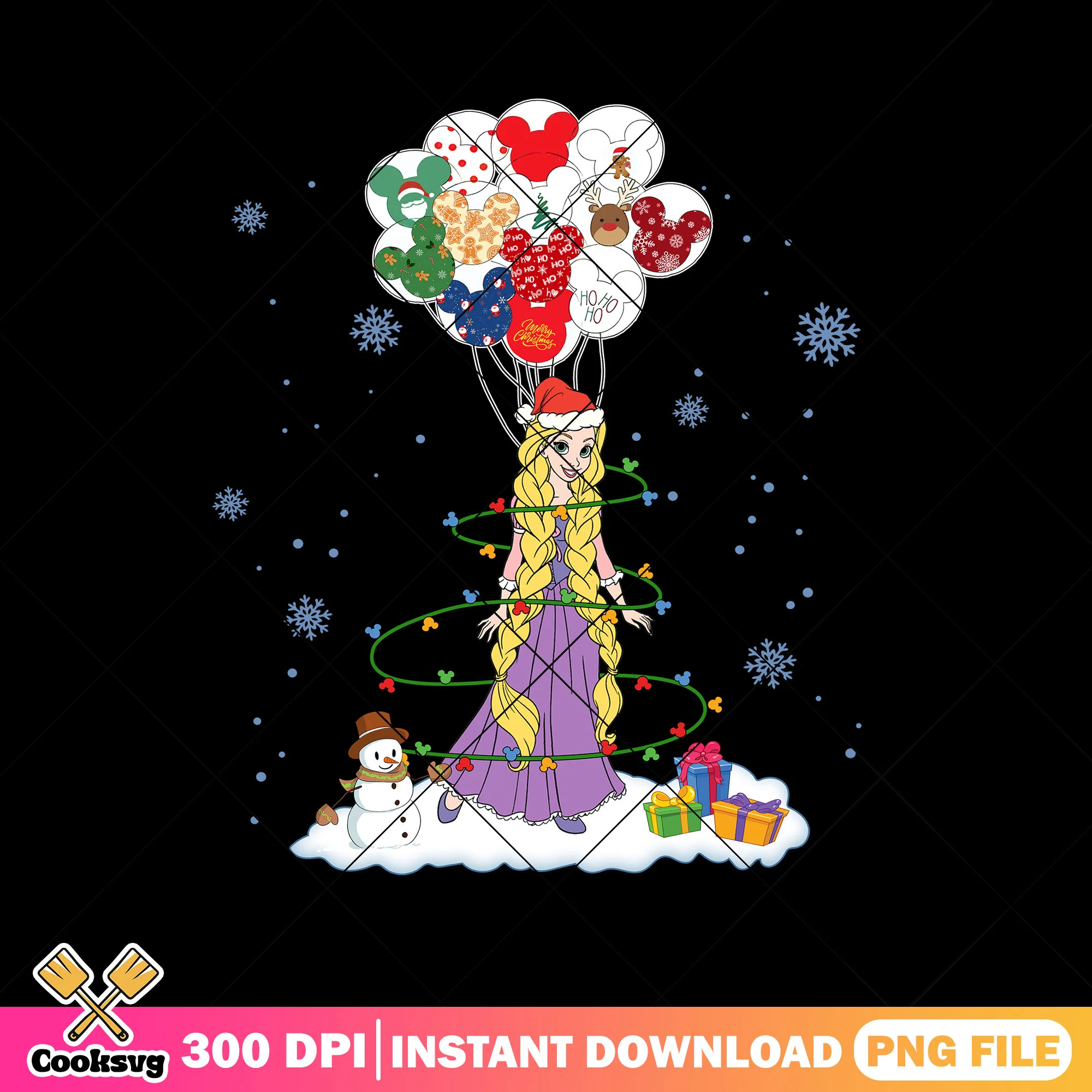 Rapunzel christmas stuff png, rapunzel tangled png, christmas spirit png