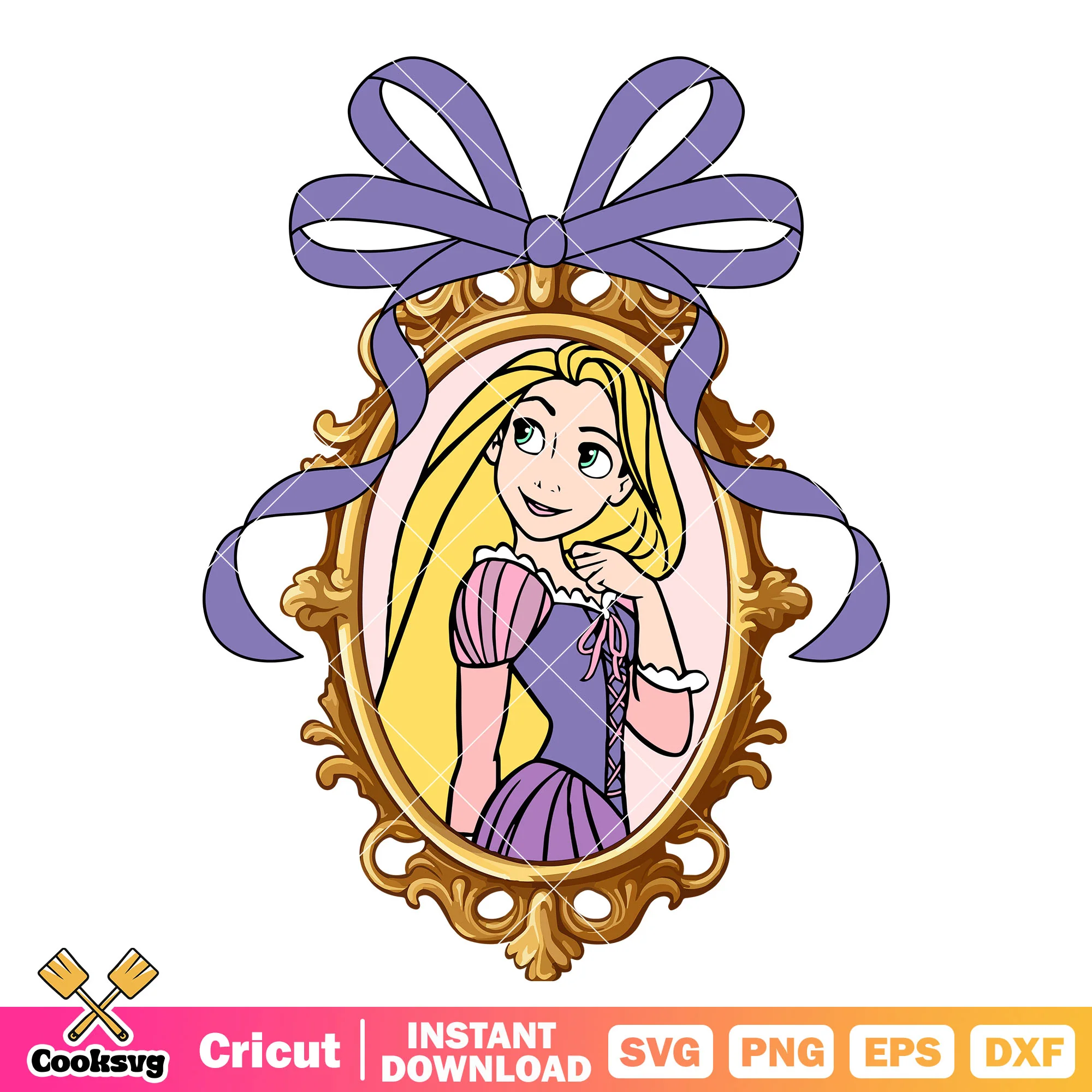 Rapunzel Disney Princess Mirror PNG, Disney Rapunzel PNG