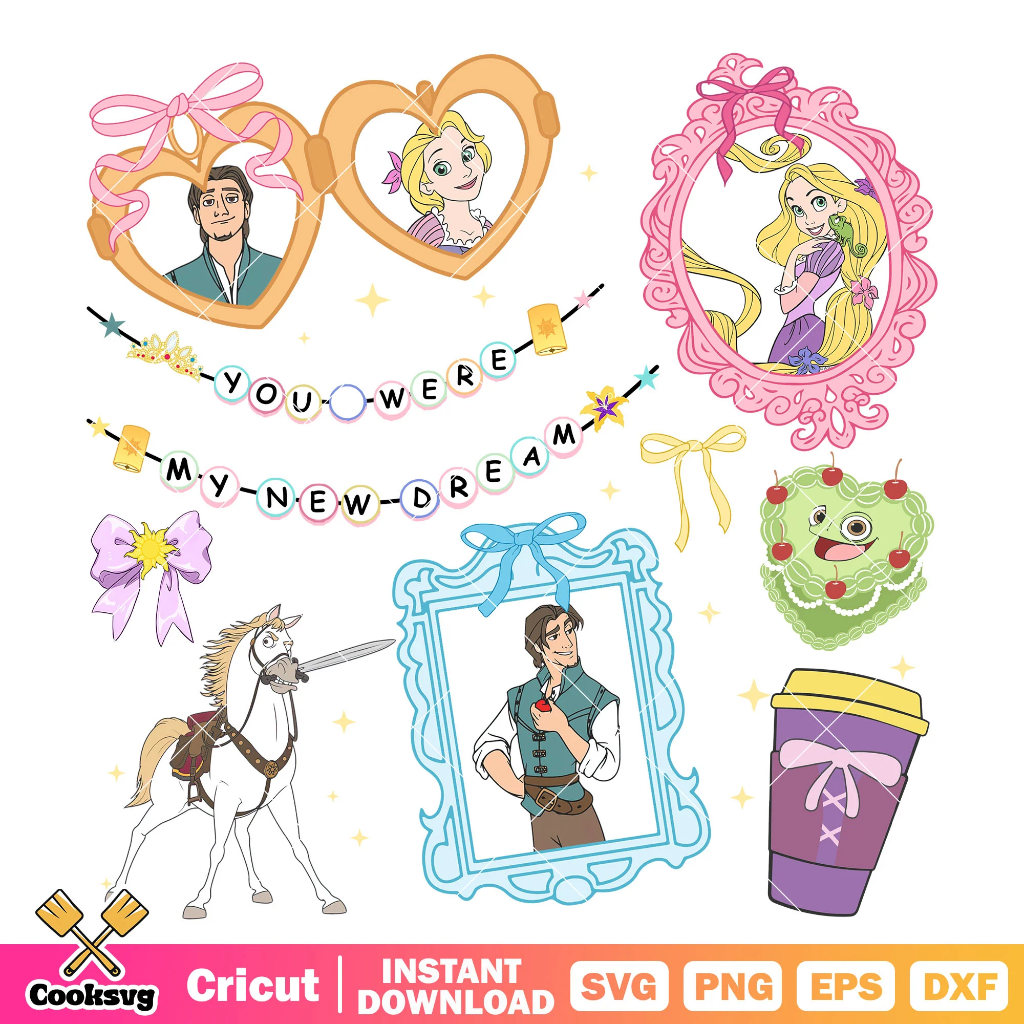 Rapunzel princess and Flynn Rider png, rapunzel disney png