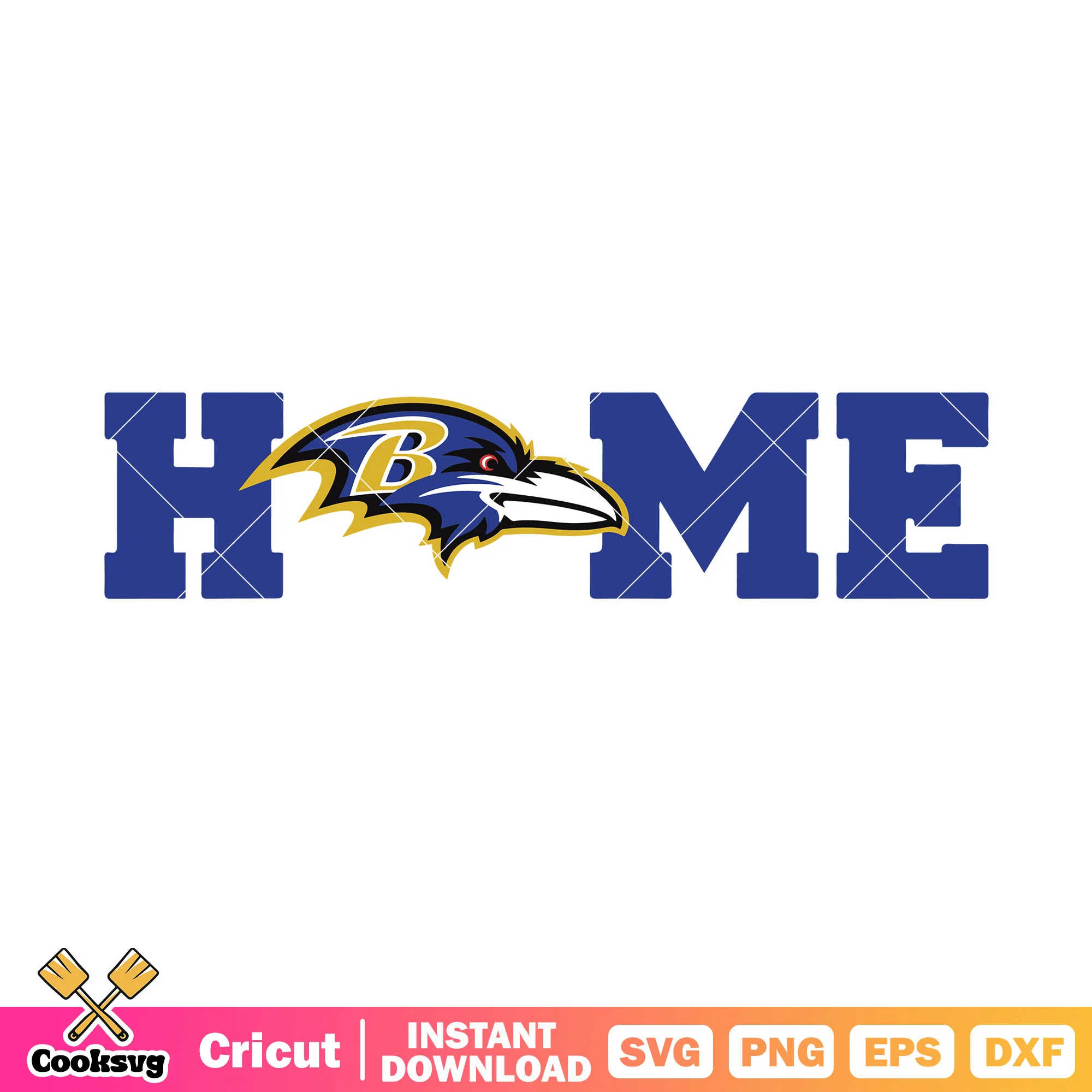 Ravens blue home svg. nfl teams svg, baltimore ravens svg