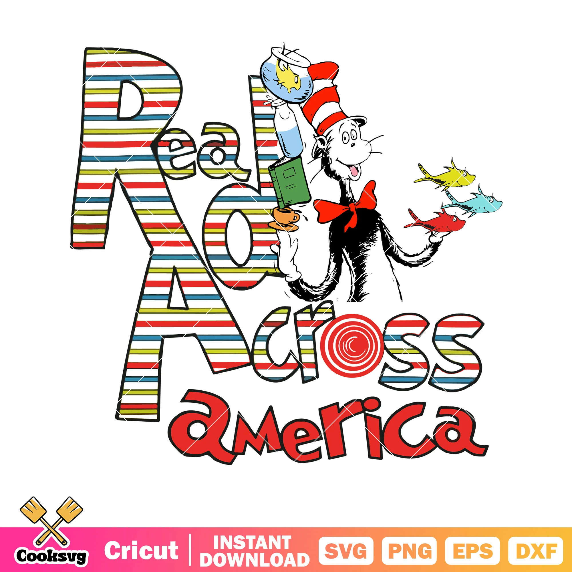 Read across america dr seuss svg file, read across america svg