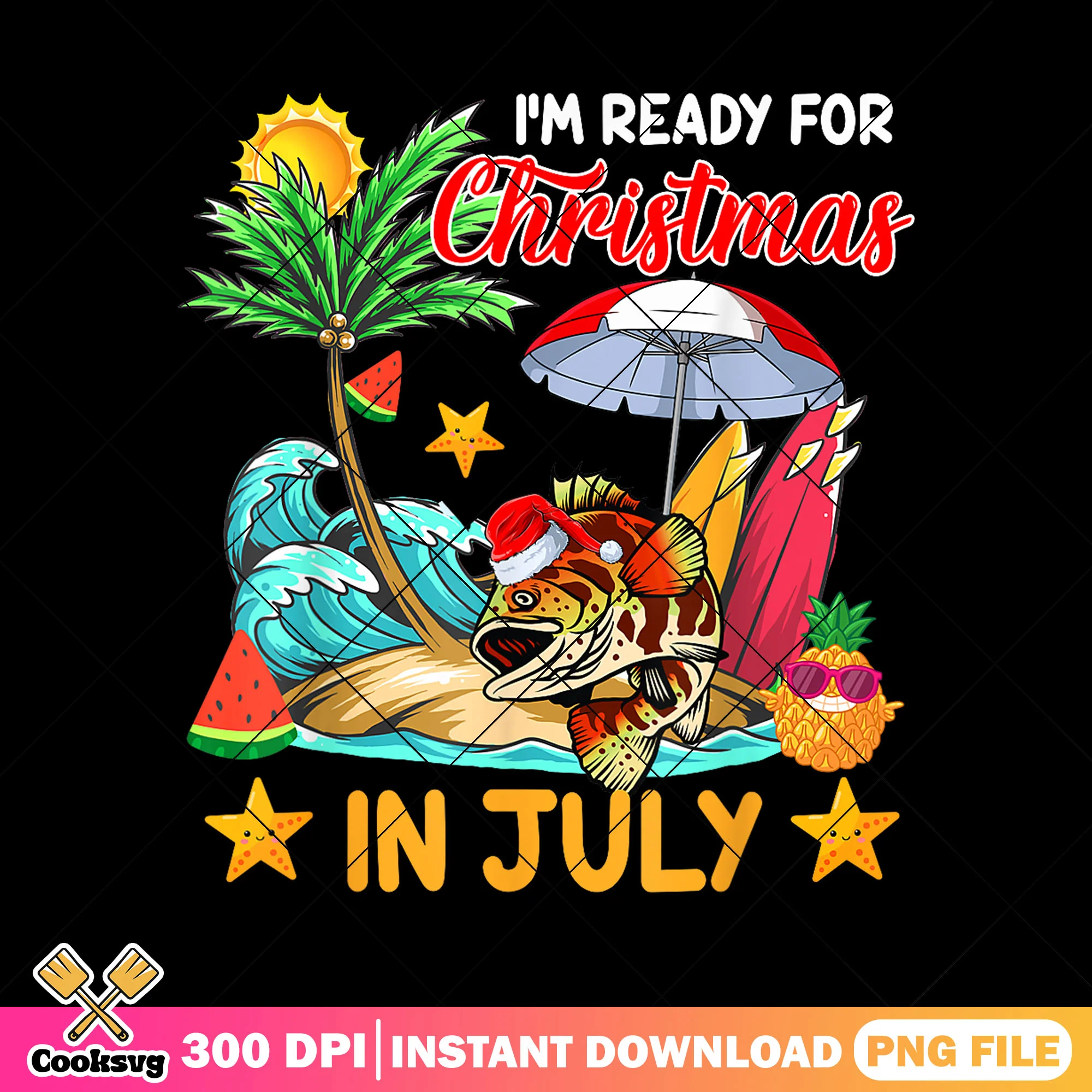 Ready for the christmas in july png, christmas in july png, summer christmas png
