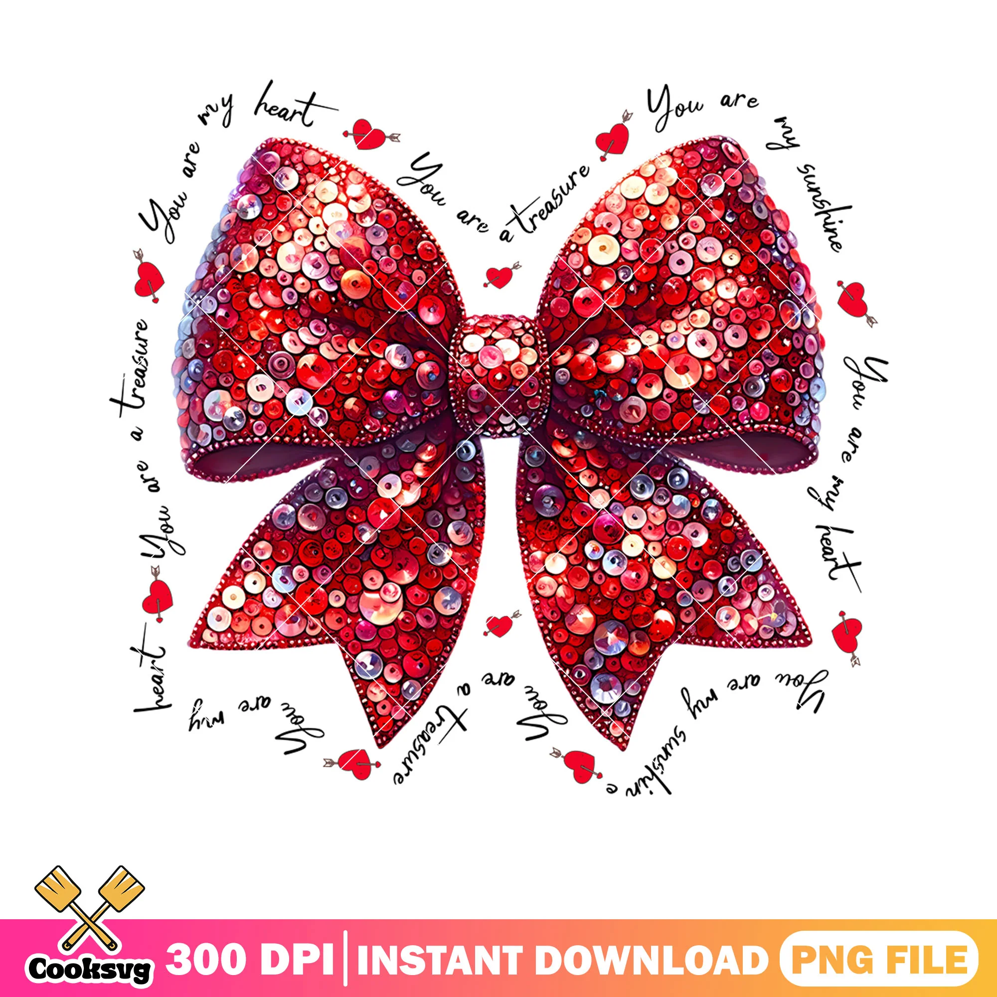 Red bow sprinkle valentines png, valentines png, valentines poster png