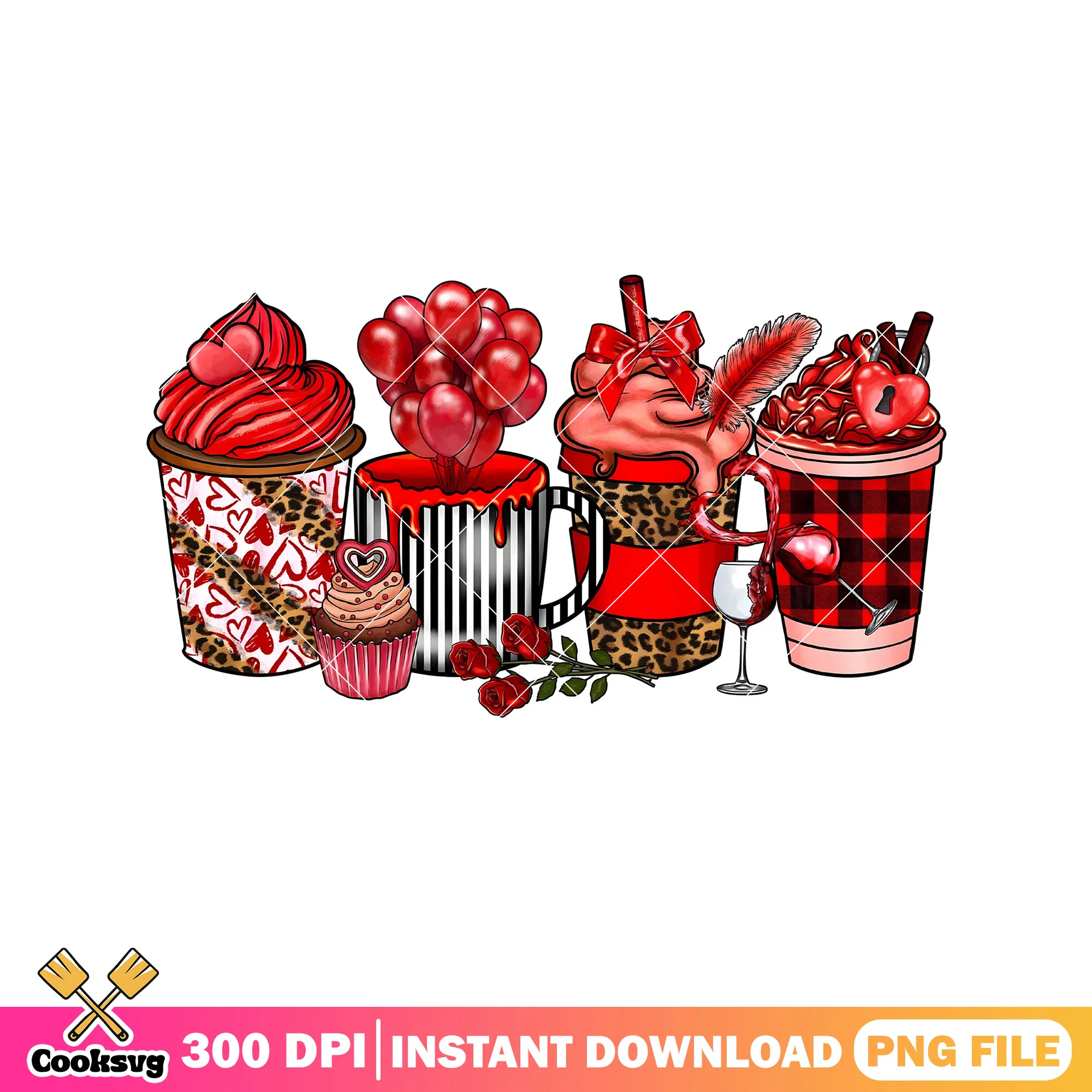 Red coffee mug valentine png file, coffee mug valentine png