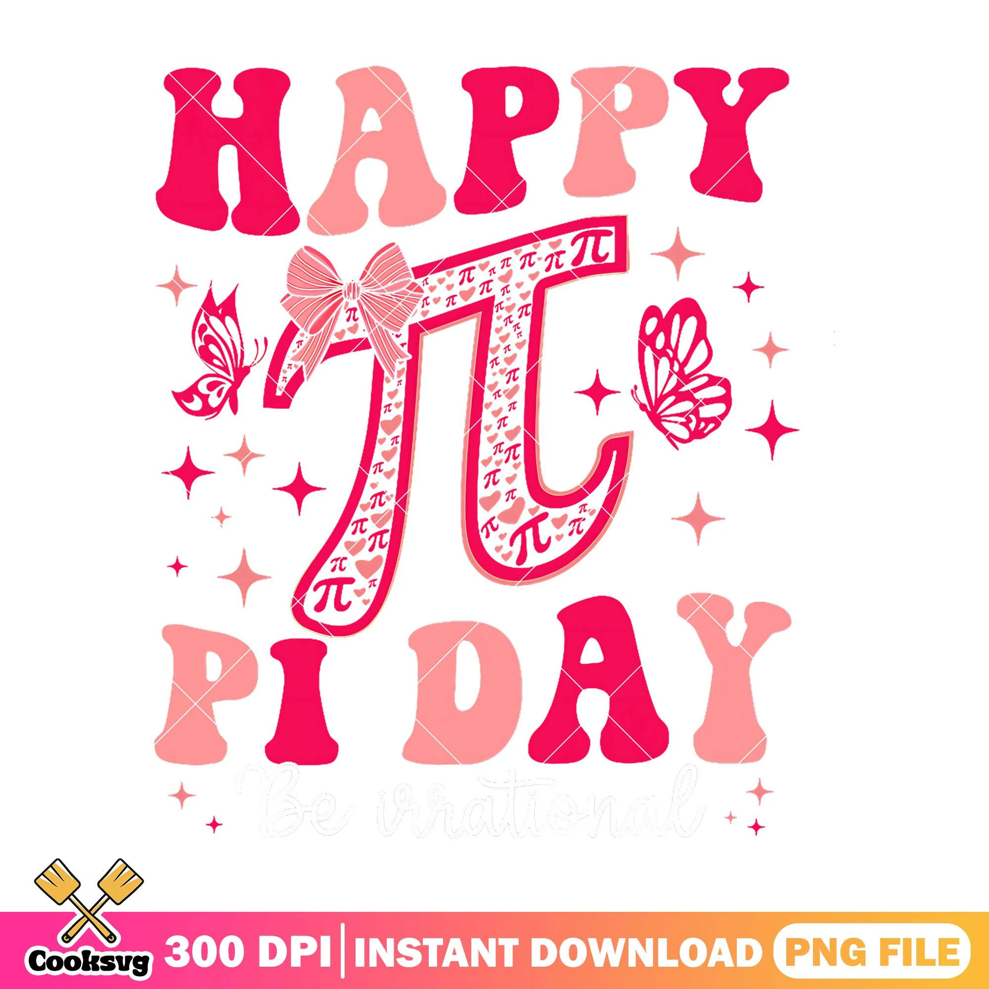 Red font happy pi day png, back to school art png, pi icon png