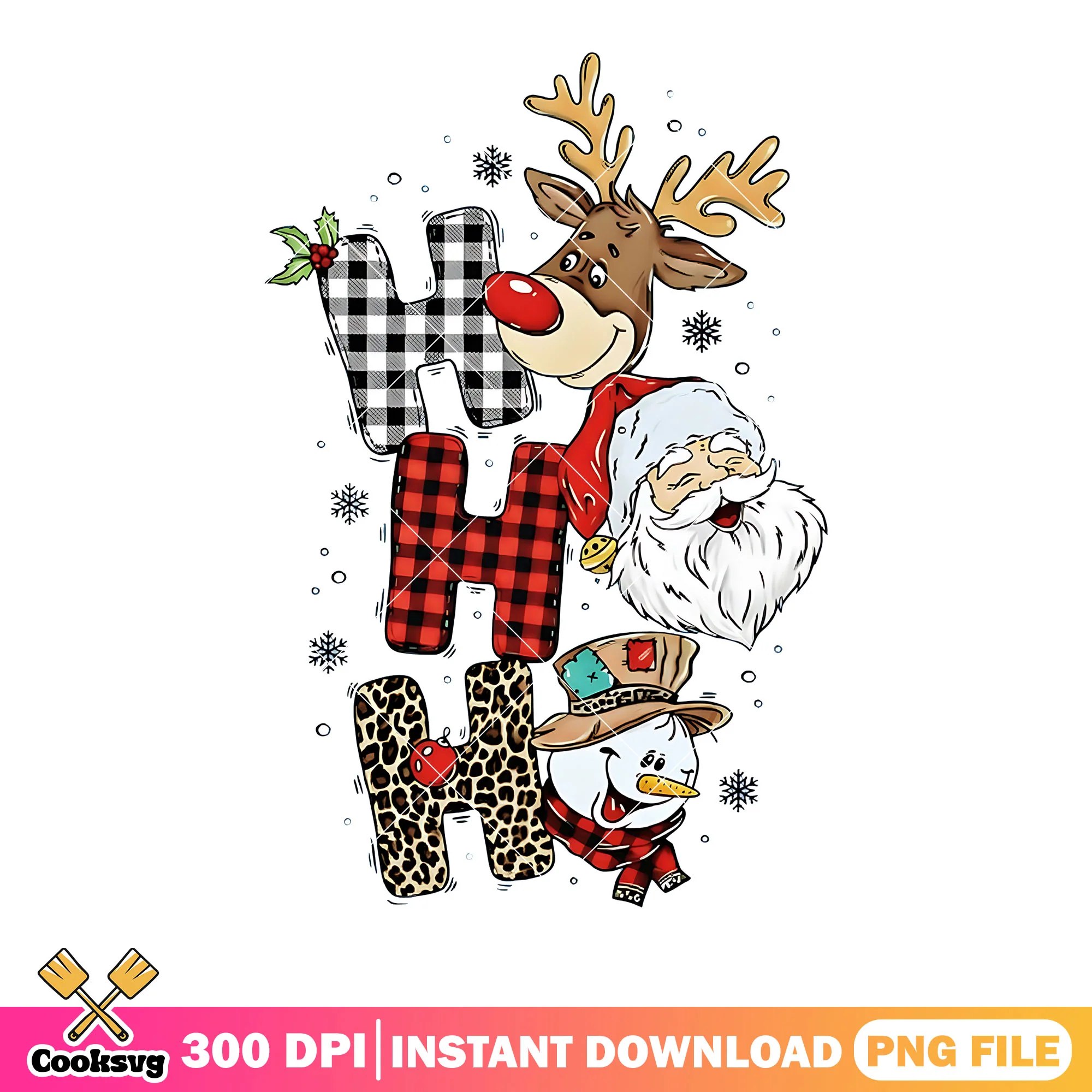 Red nose rudolph christmas png, santa claus png, snowman png