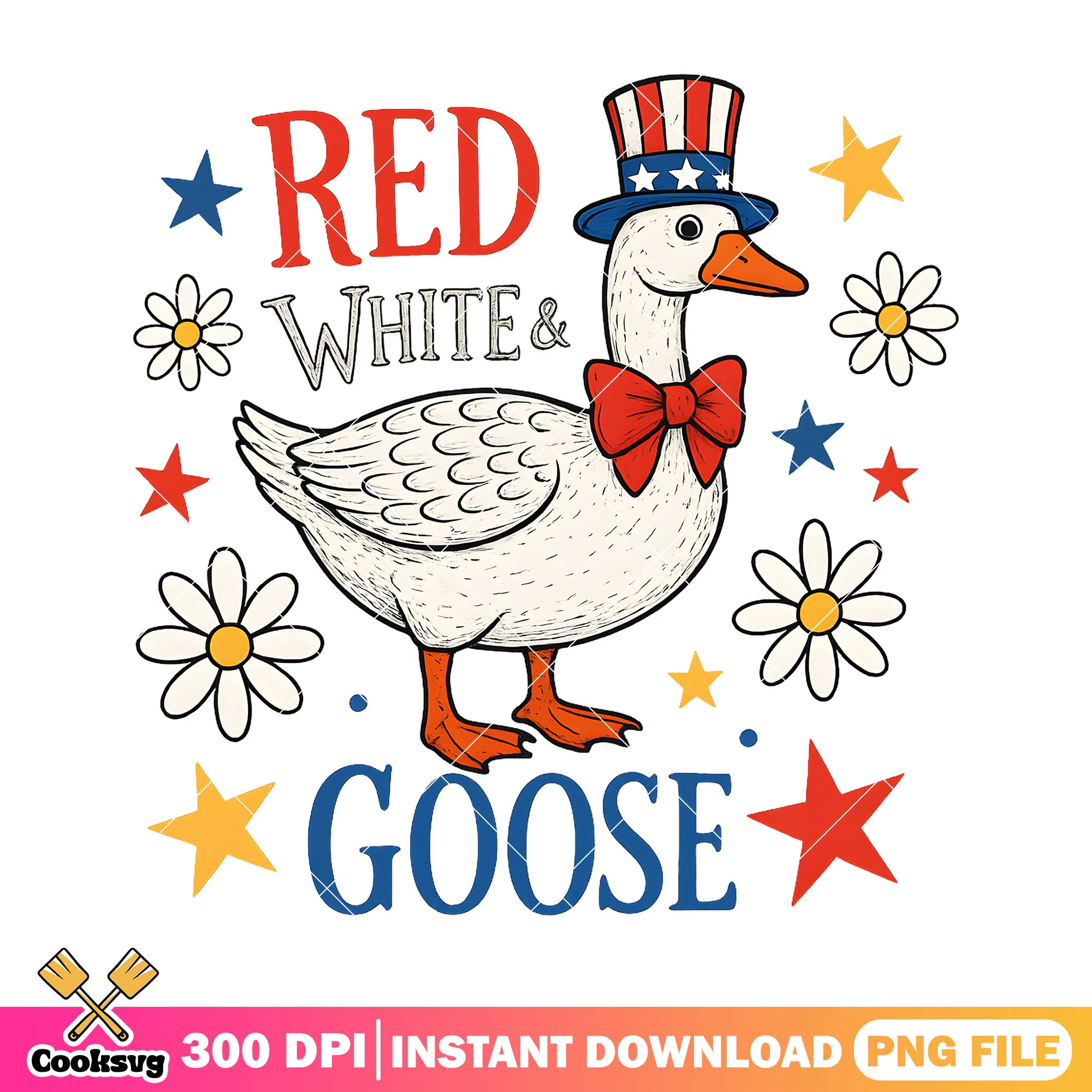 Red white and goose png, funny goose png, america red white blue png