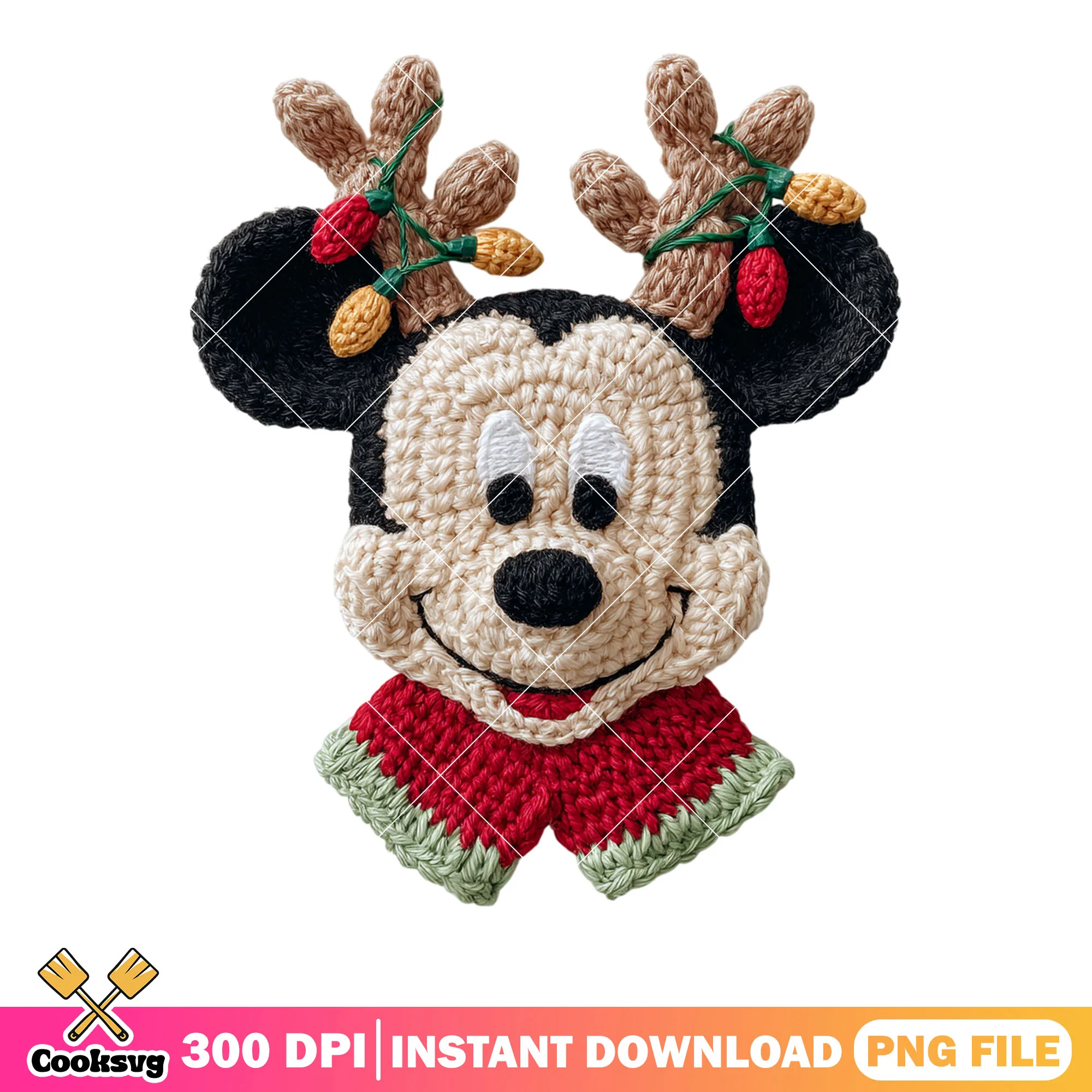 Reindeer horn mickey noel png, xmas png, mickey mouse png