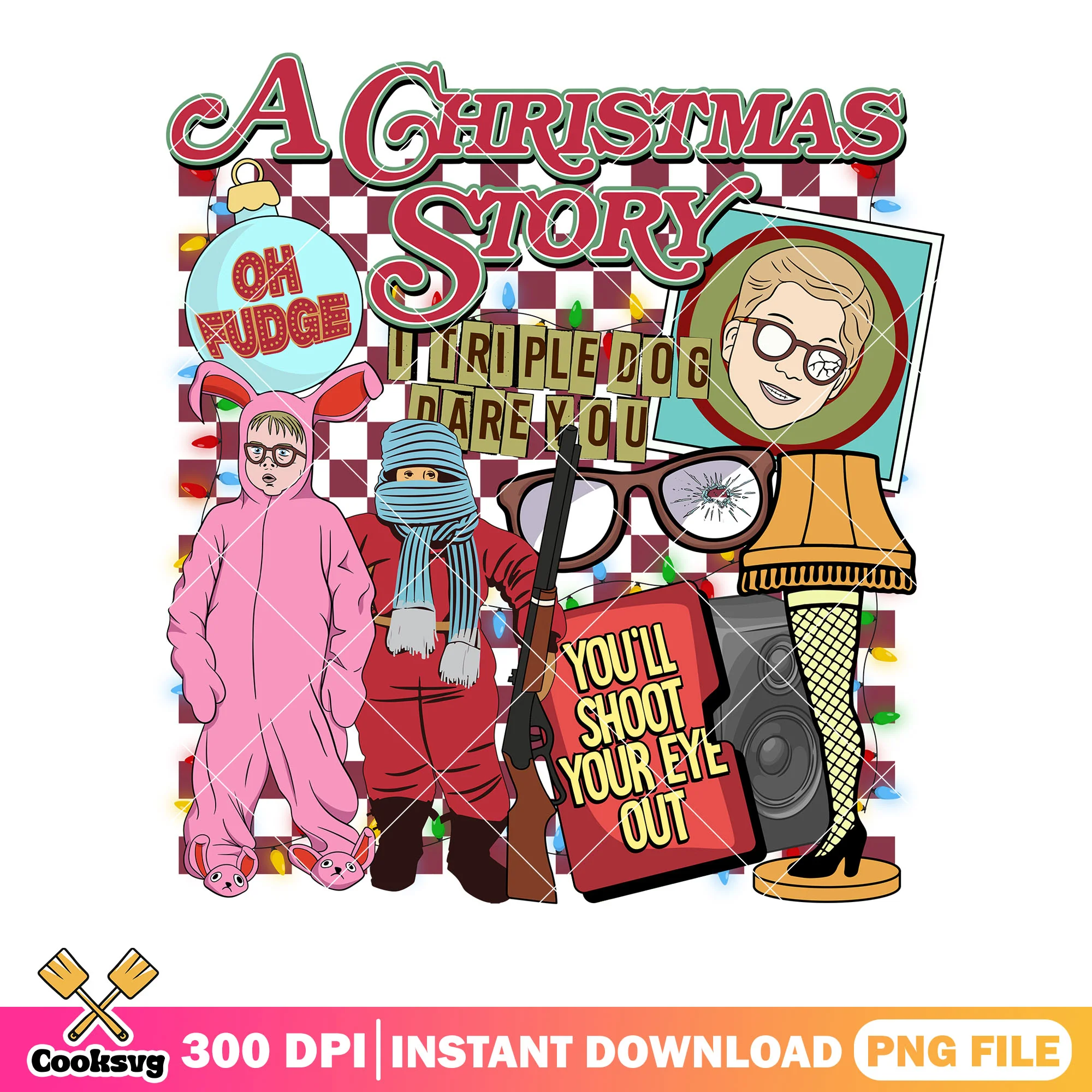 Retro Groovy A Christmas Story Movie png, ralphie parker png, xmas png