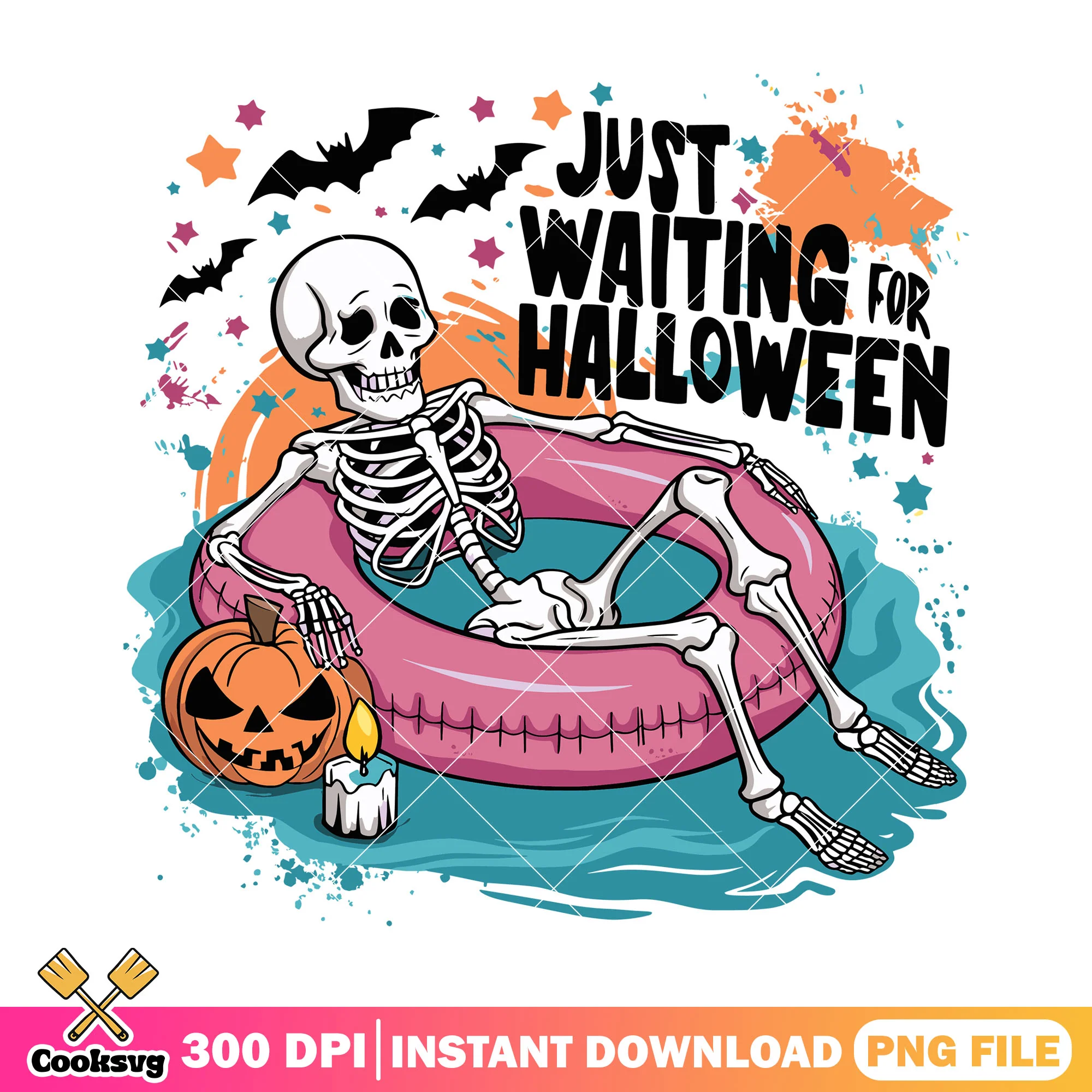 Retro Skeleton just waiting png, halloween movie png, horror body png