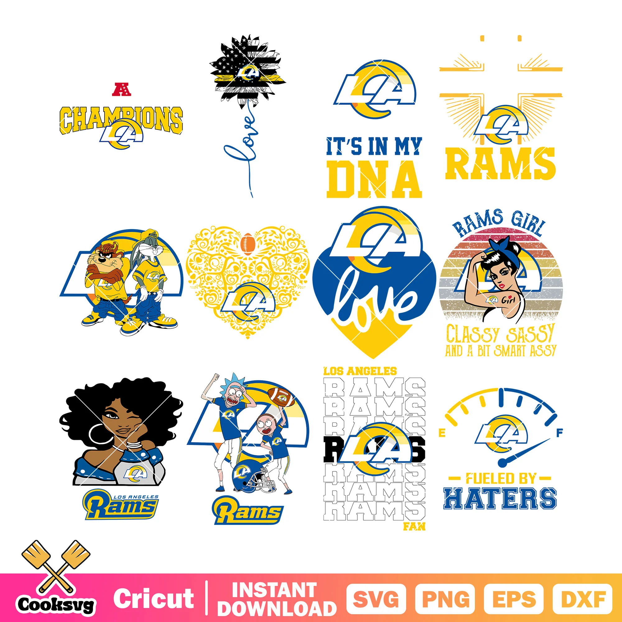 Rick and morty los angeles bundle svg, tasmanian devil svg, sunflower svg