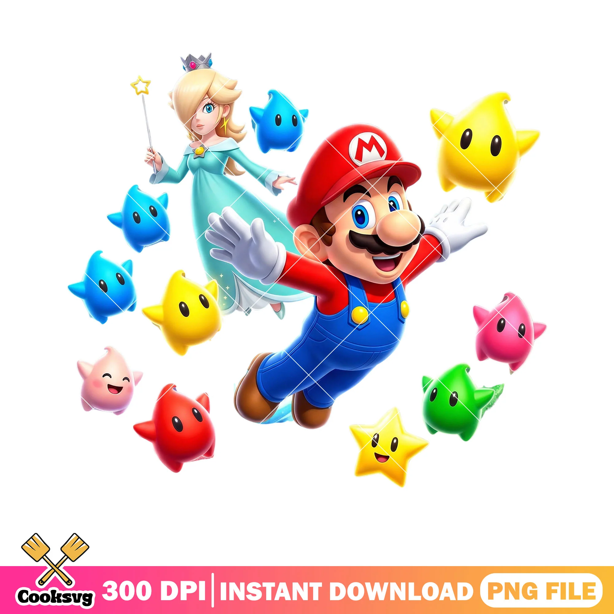 Rosa mario luma vibes png, nintendo switch png, galaxy vibes png