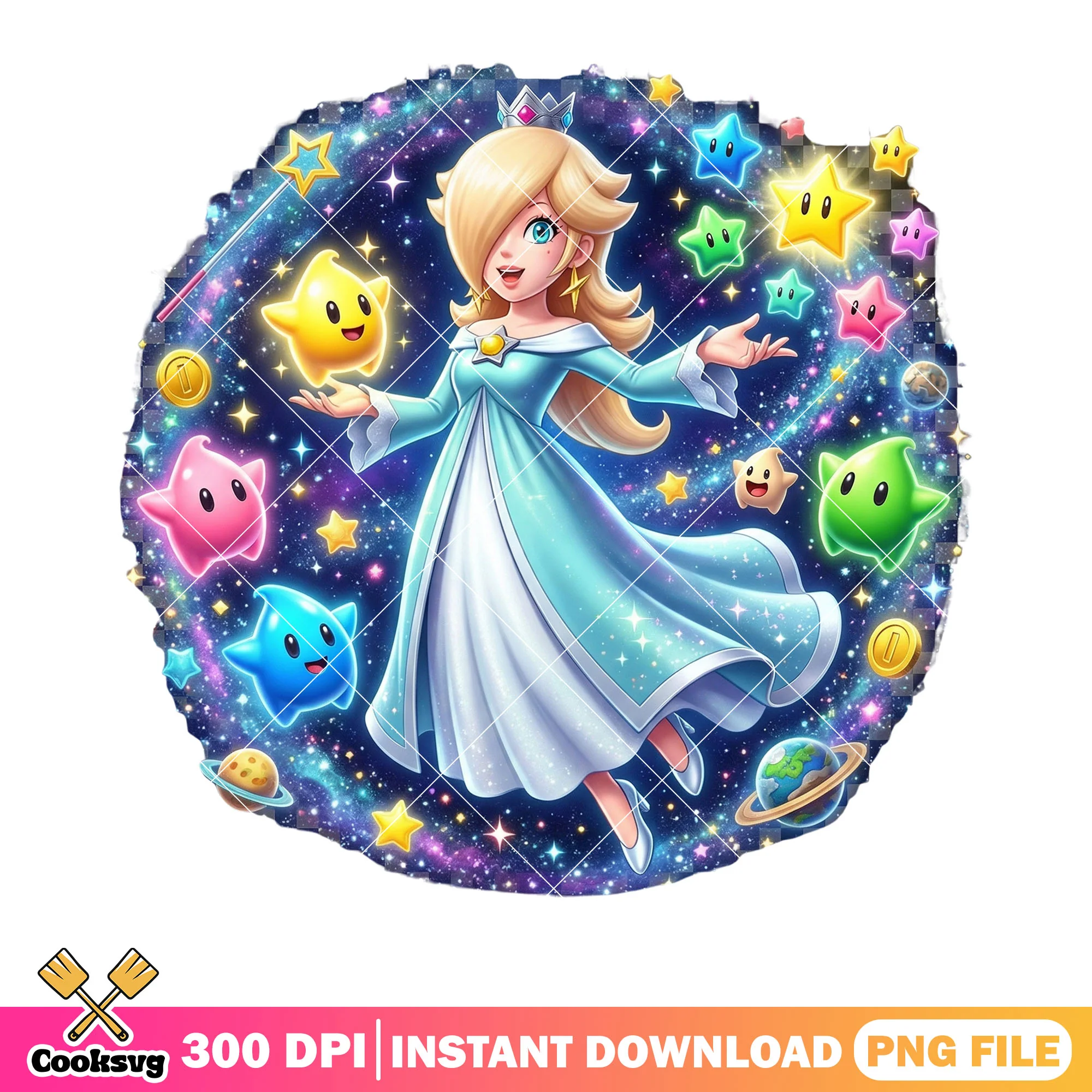 Rosalina galaxy luma png, super mario galaxy png, galaxy vibes png