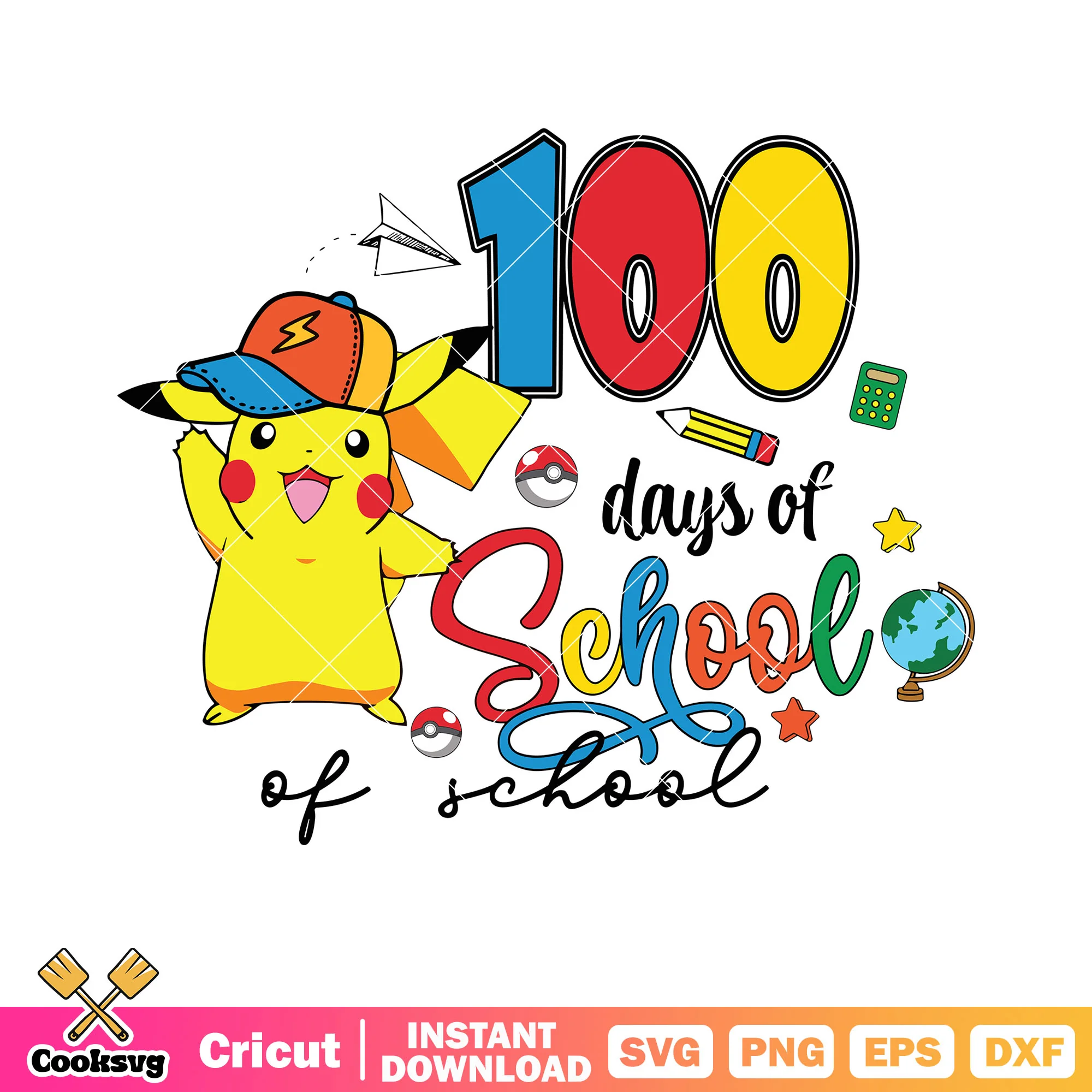Rotating globe svg, poke ball svg, pikachu character svg