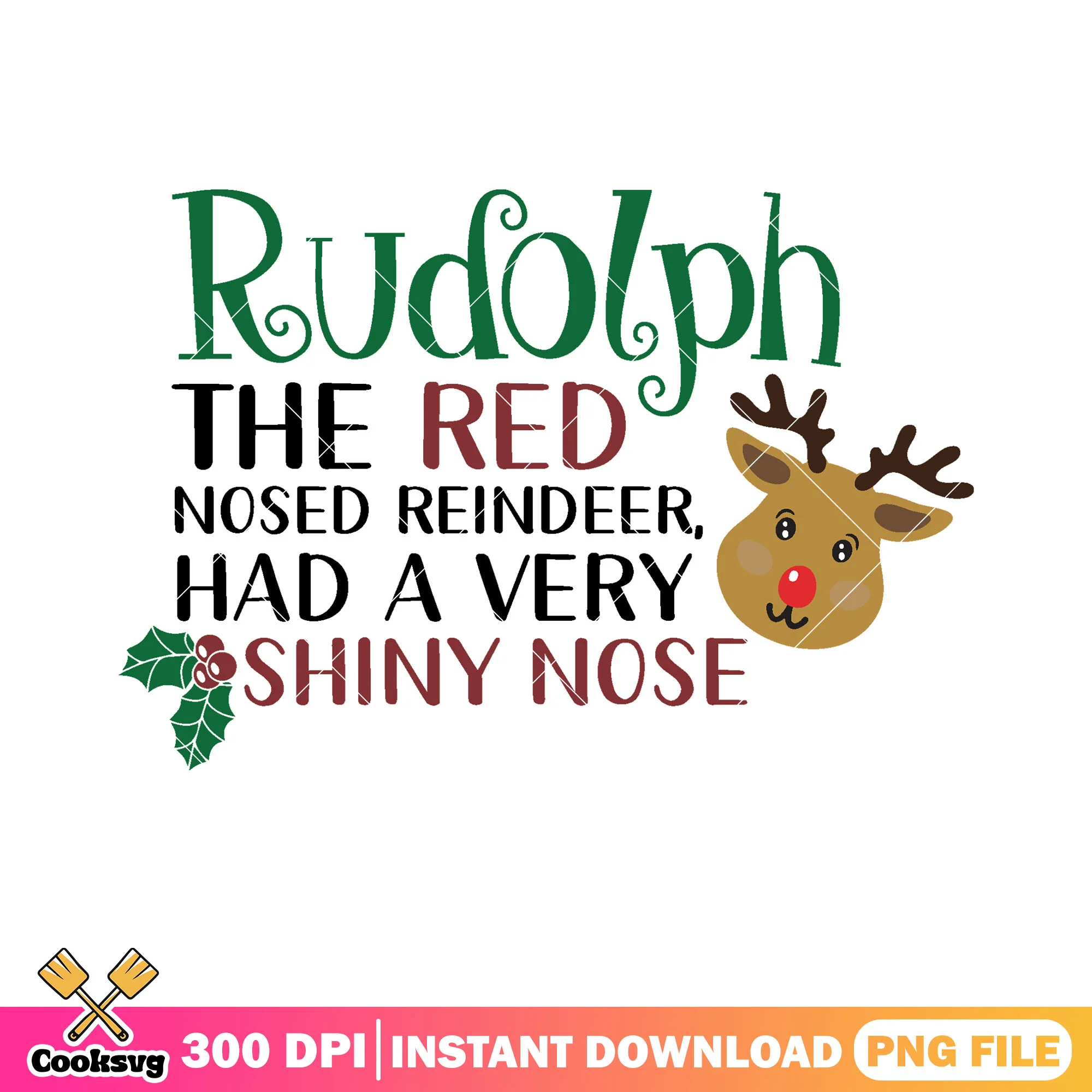 Rudolph the red nosed reindeer png, christmas vibes png, xmas png
