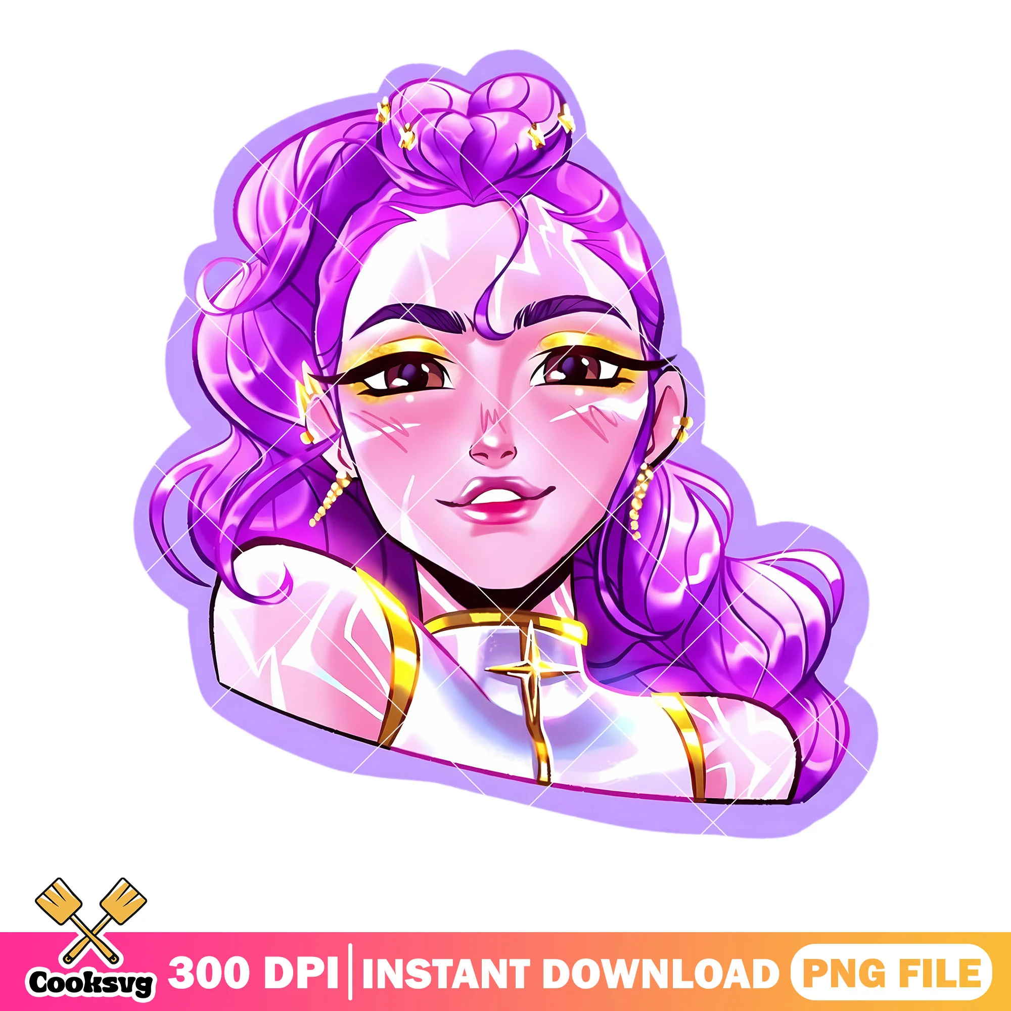 Rumi anime purple logo png, poster rumi purple png, rumi anime png