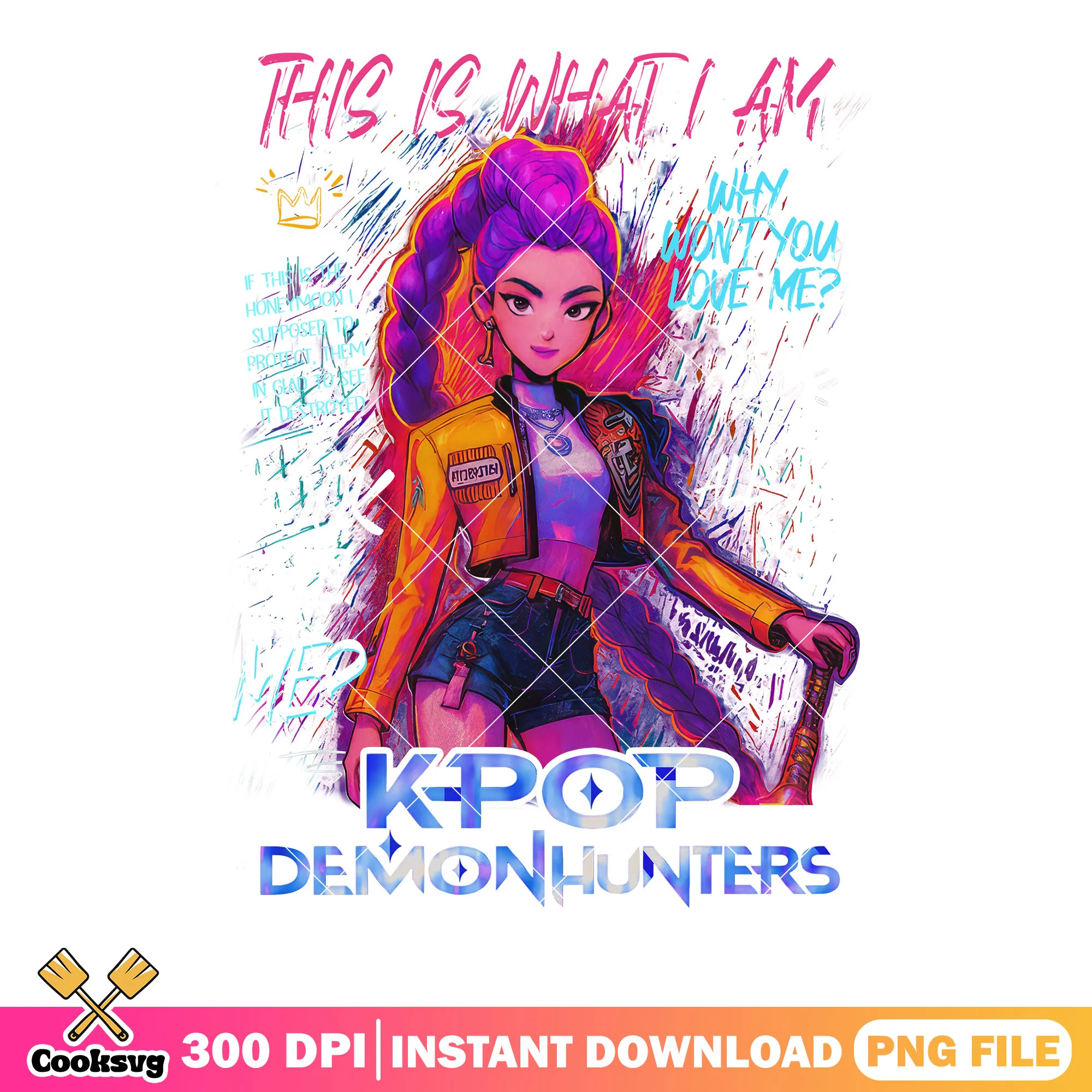 Rumi golden rythm design png, kpop rumi png, huntrix song png