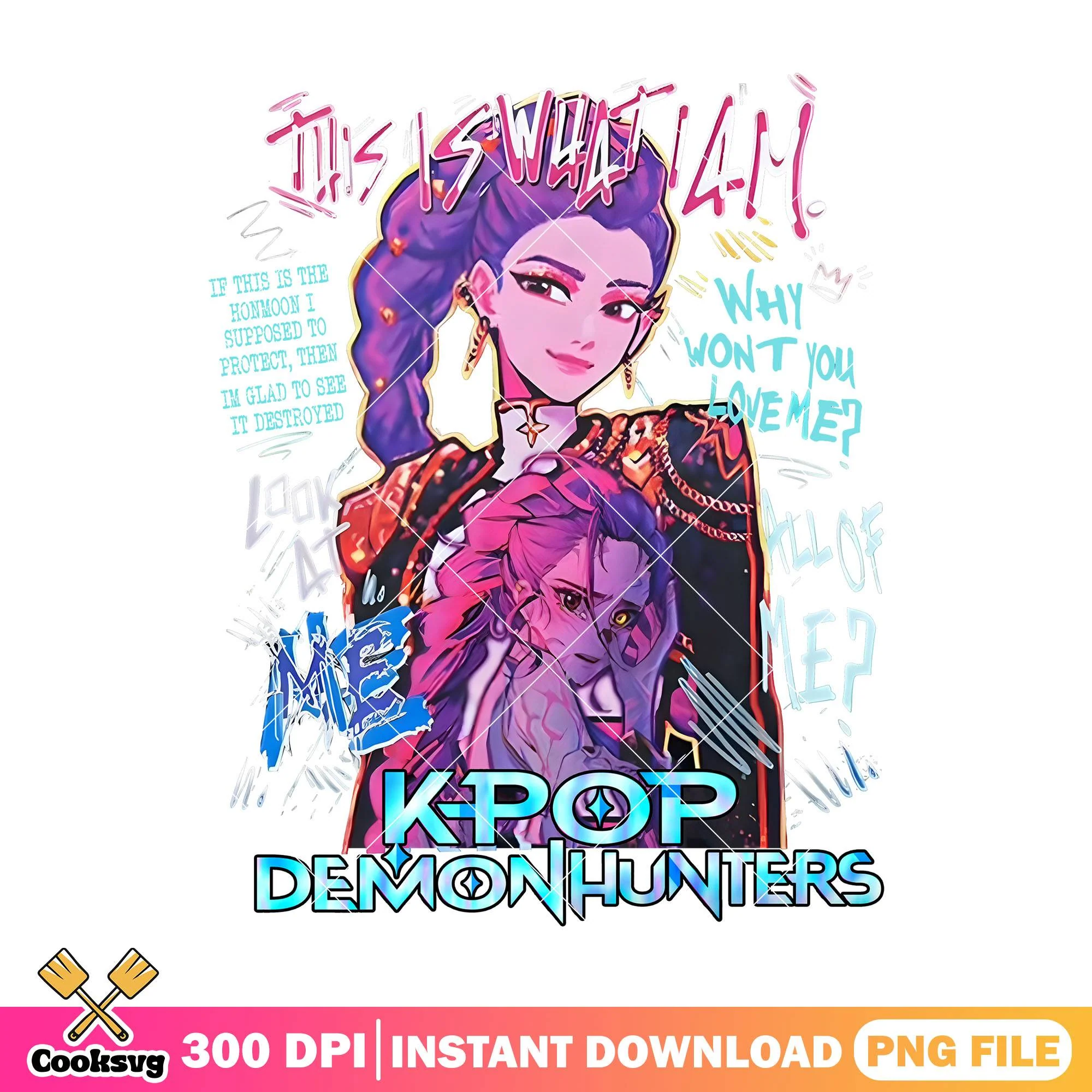 Rumi huntrix cold design png, huntrix girl png, rumi huntrix png