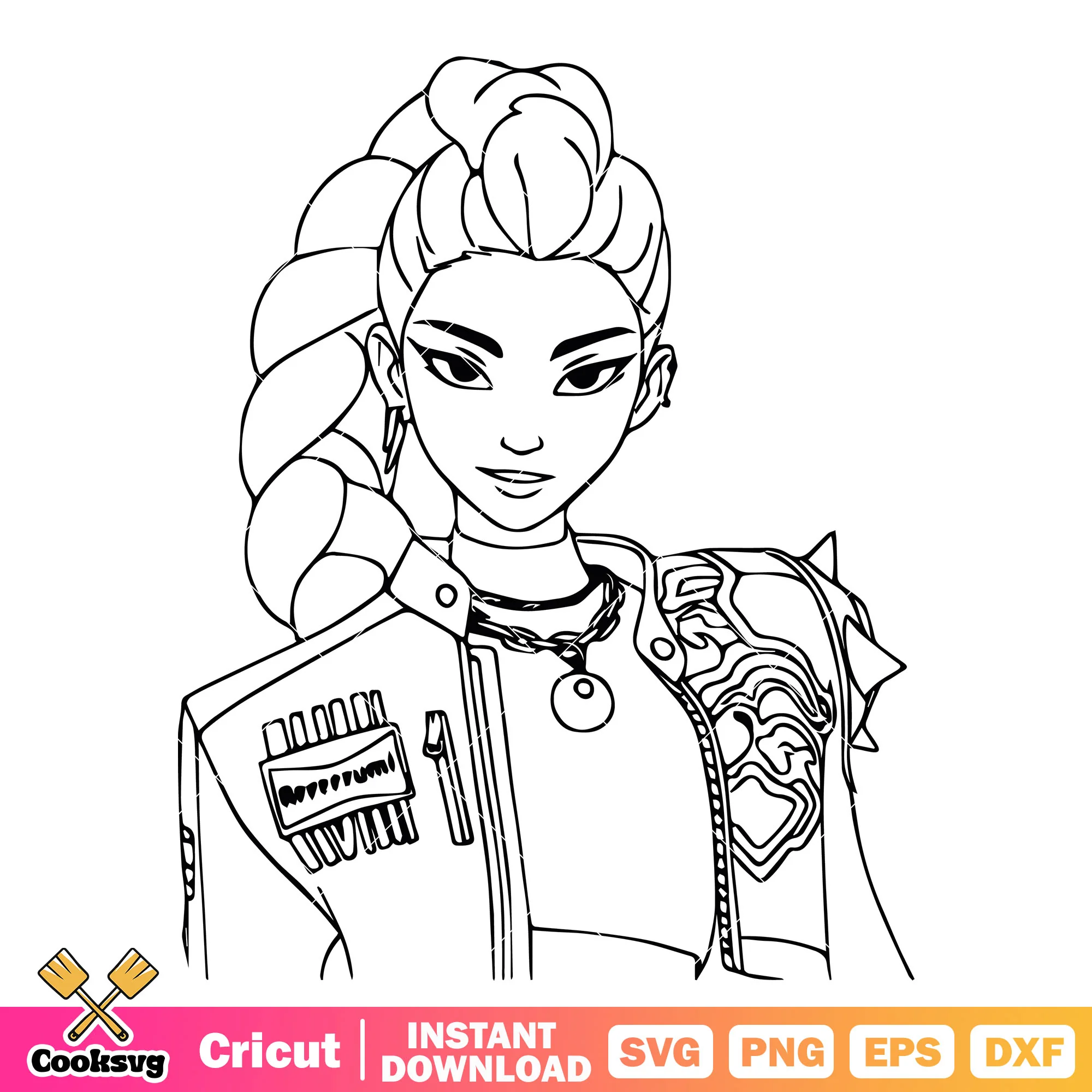 Rumi in golden costume svg, rumi huntrix svg, kpop hunters svg