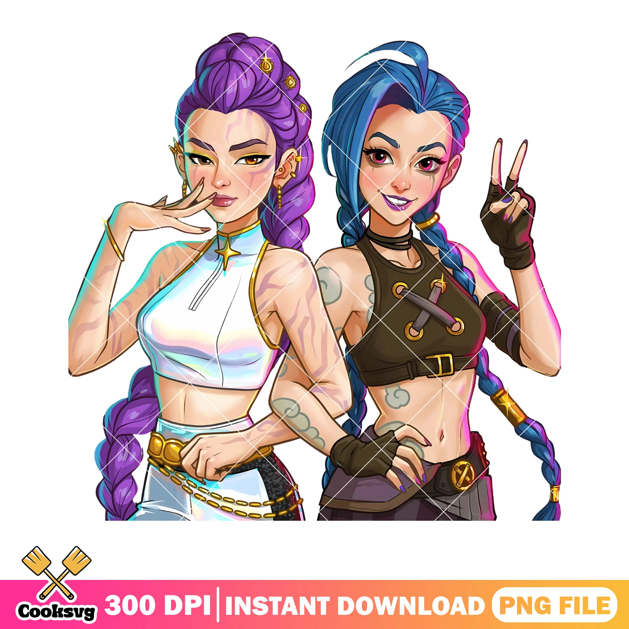 Rumi jinx kpop png, anime jinx  poster png, pose rumi jinx png