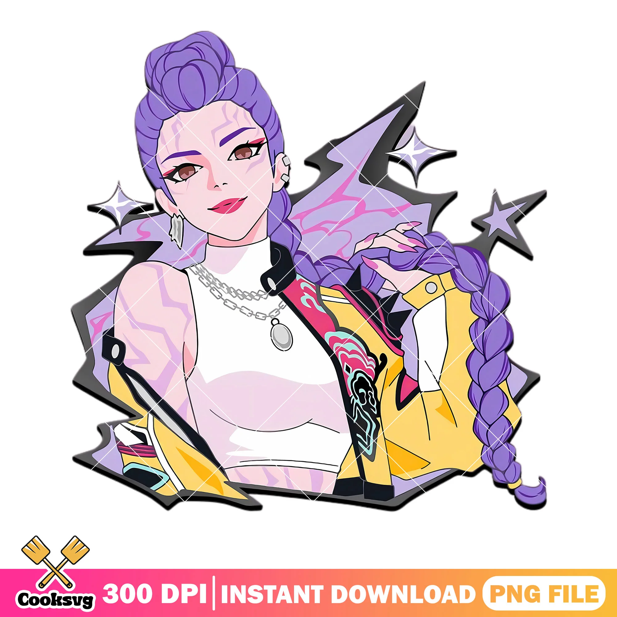 Rumi kpop sticker anime logo png, sticker rumi png, anime rumi png