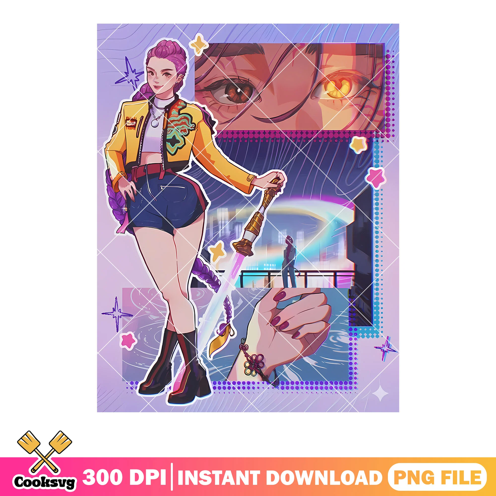 Rumi poster hunt the demon png, huntrix girls png, kpop demon hunters png