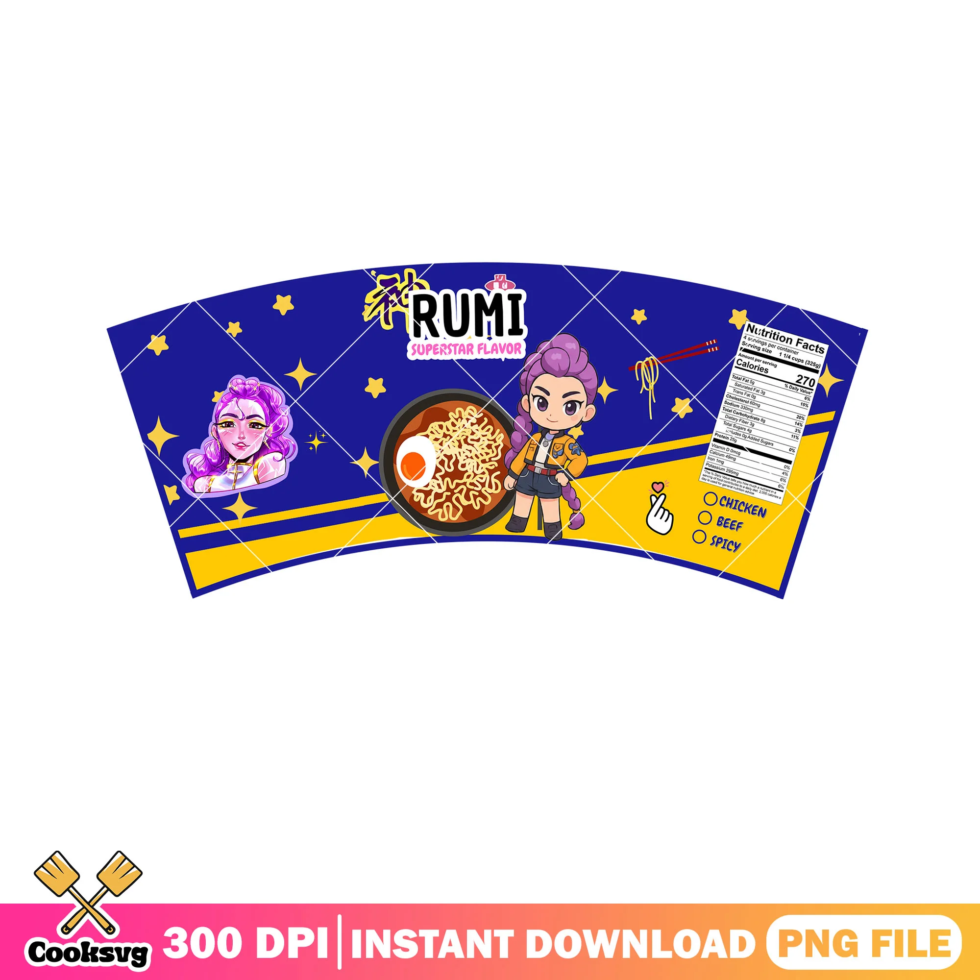 Rumi superstar flavor png, rumi kids png, rumi kpop png