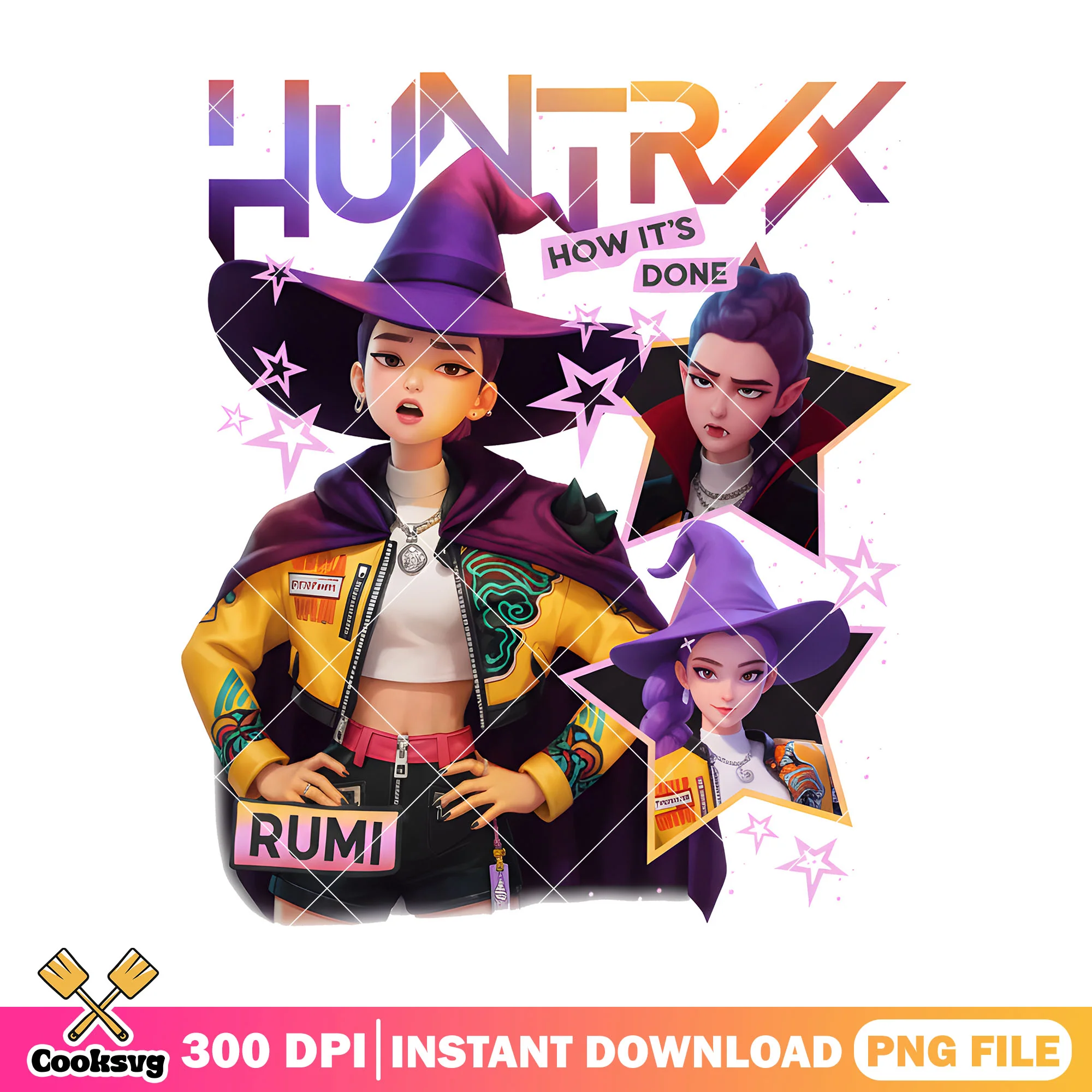 Rumi witch how it done png, huntrix rumi png, rumi halloween png