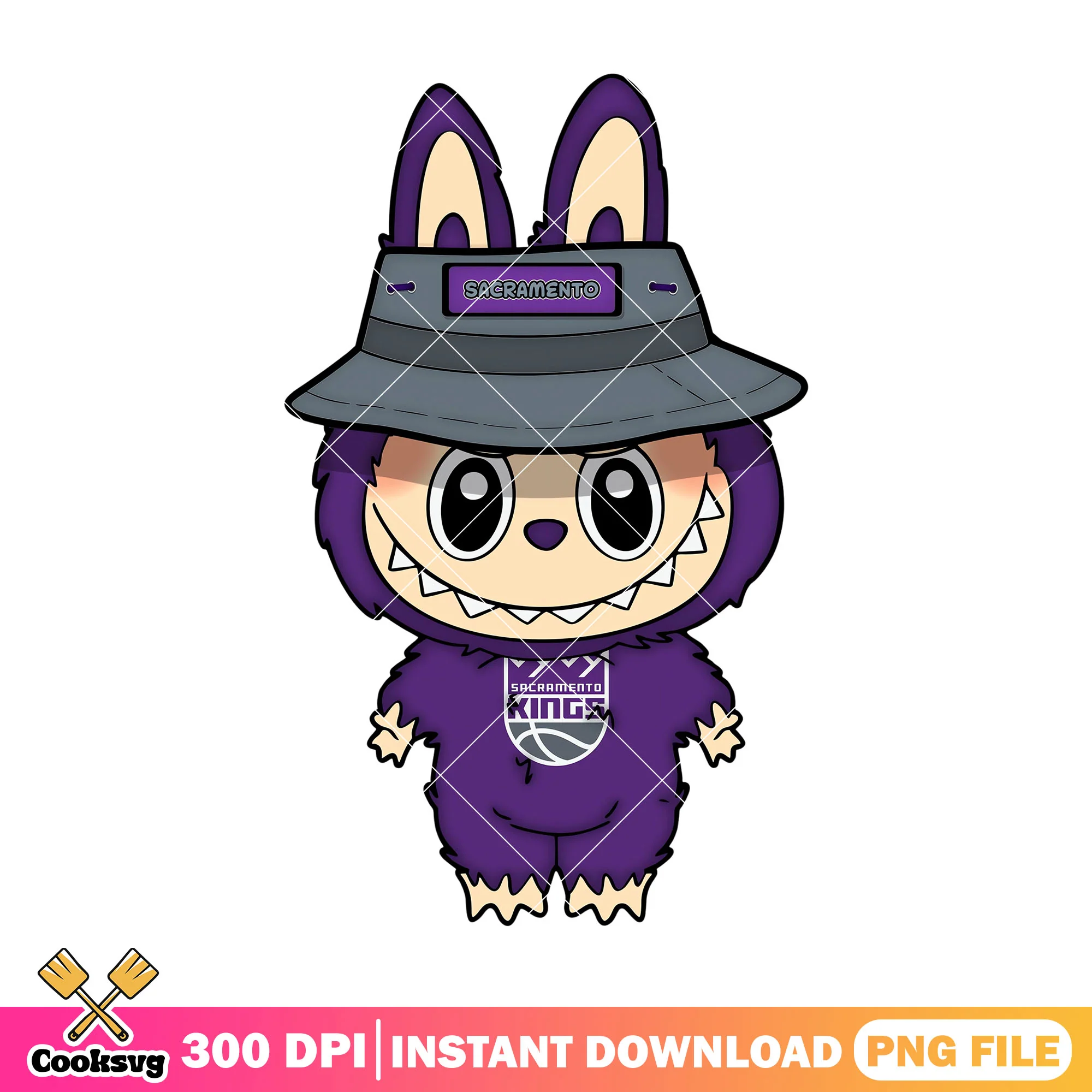 Sacramento labubu baseball png, labubu cute png, labubu plush png