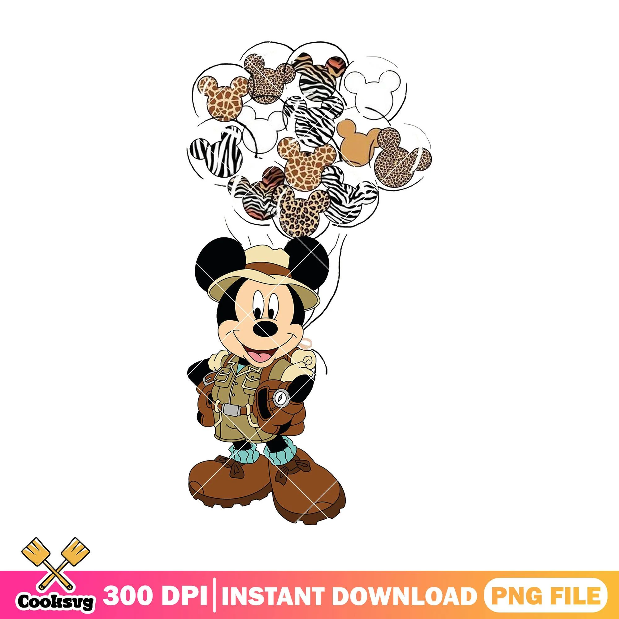 Safari costume mickey png, disney springs png, walt disney world png