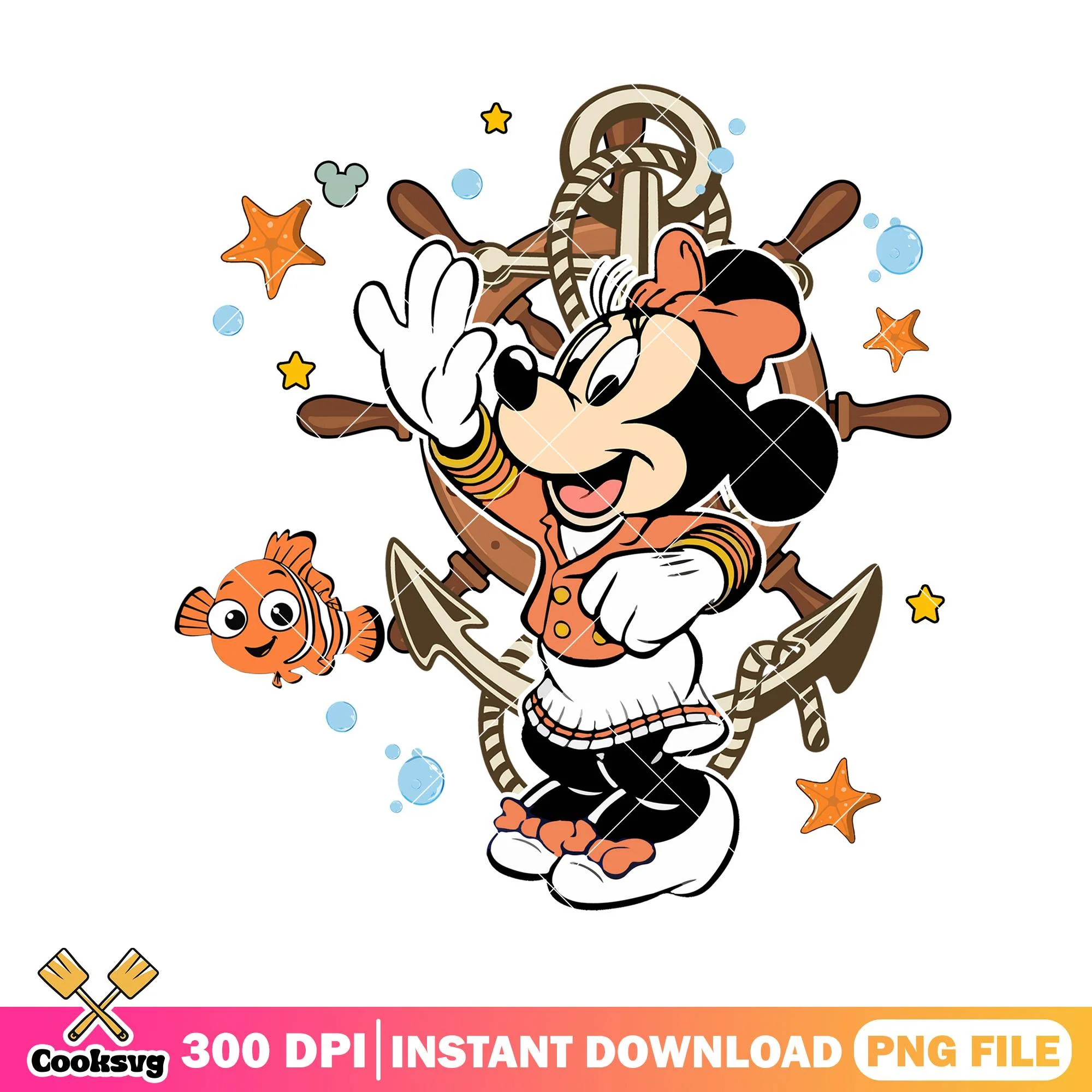 Sailor minnie halloween png, halloween cartoon png, minnie mouse png