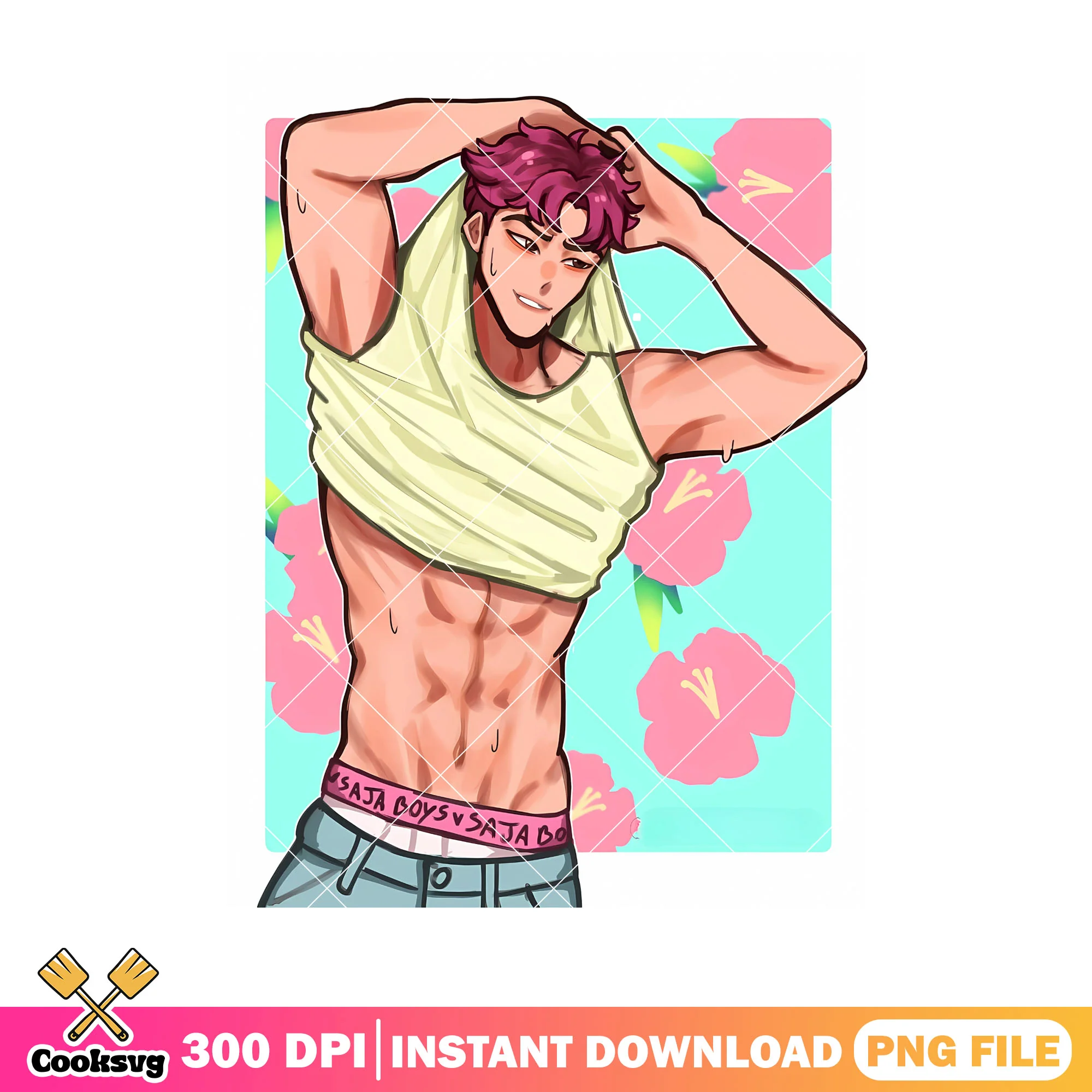 Saja boy member png, poster anime muscle png, saja boy muscle png