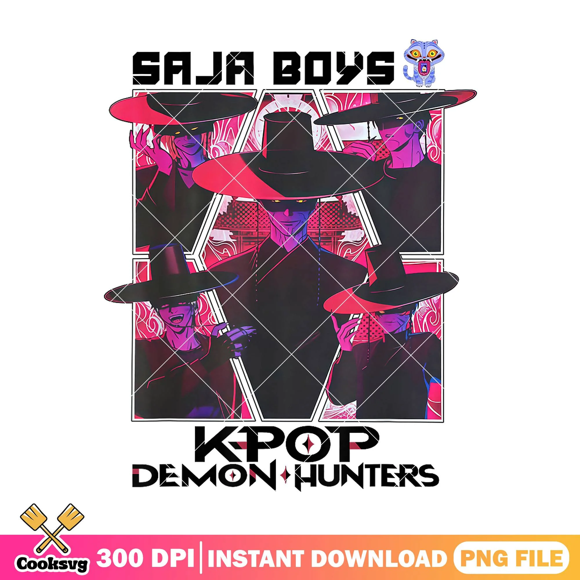 Saja boys hunting mode x derpy png, derpy tiger png, kpop saja png