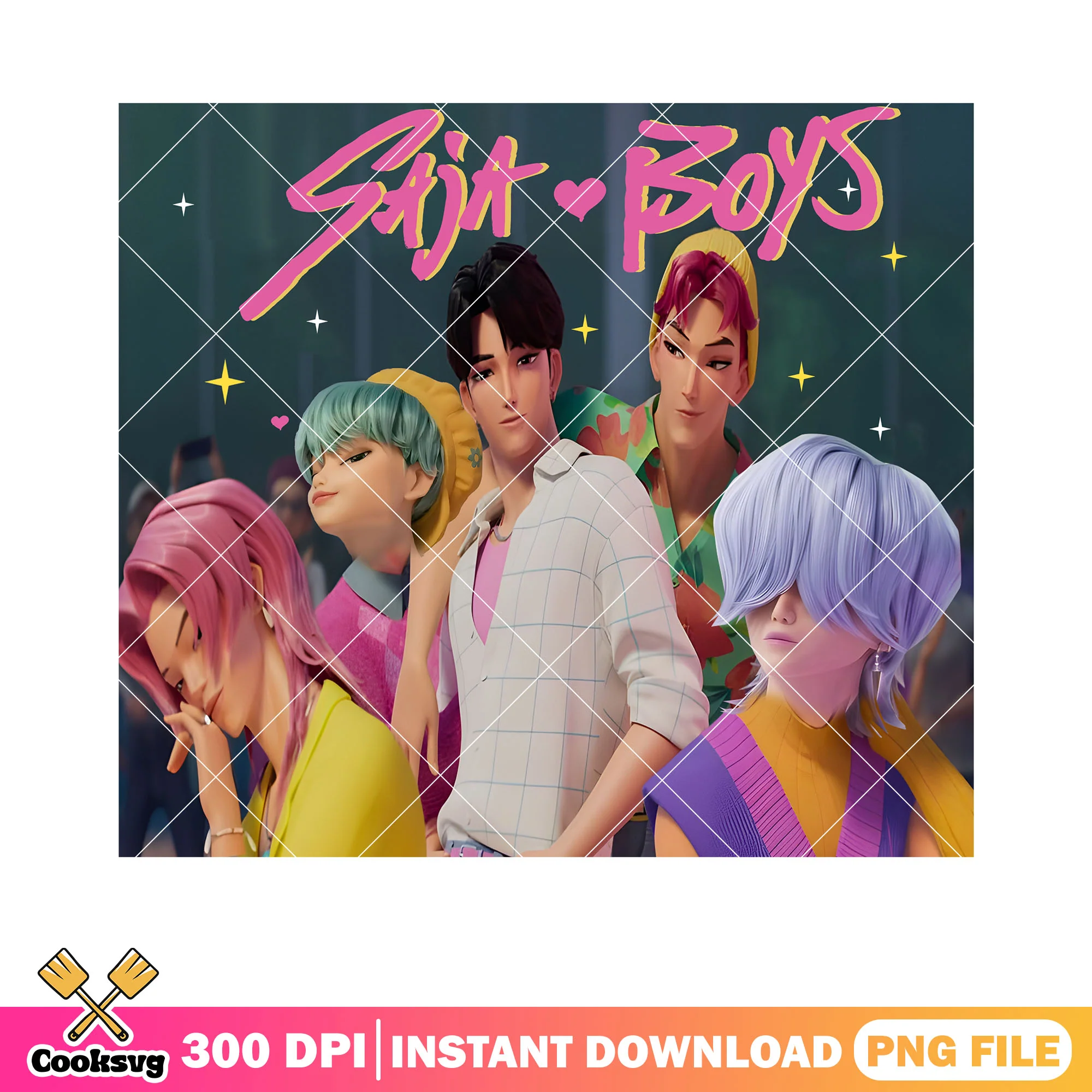 Saja boys idols love png, saja jinu png, kpop demon hunters png