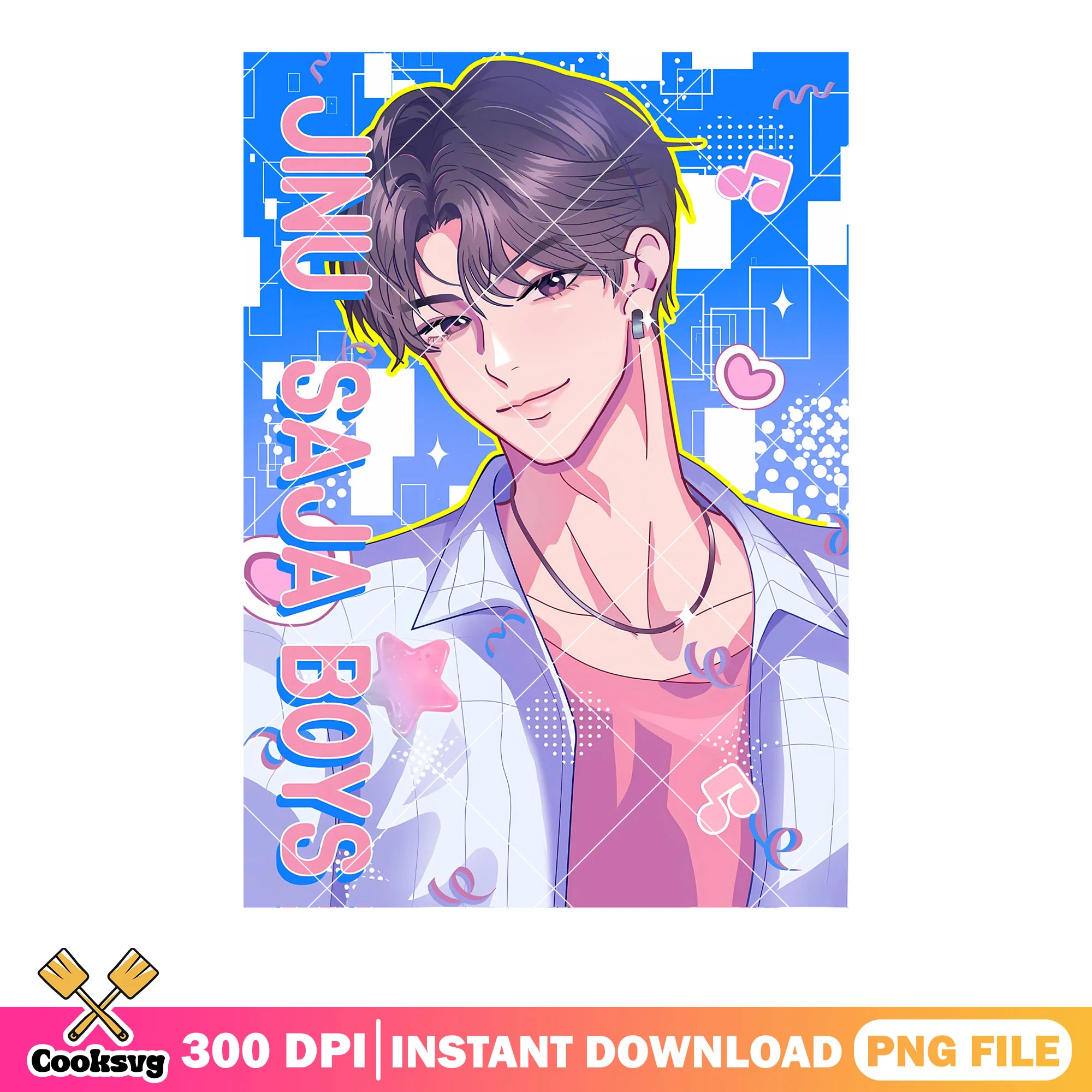 Saja boys jinu png, kpop idols png, kpop demon hunters png