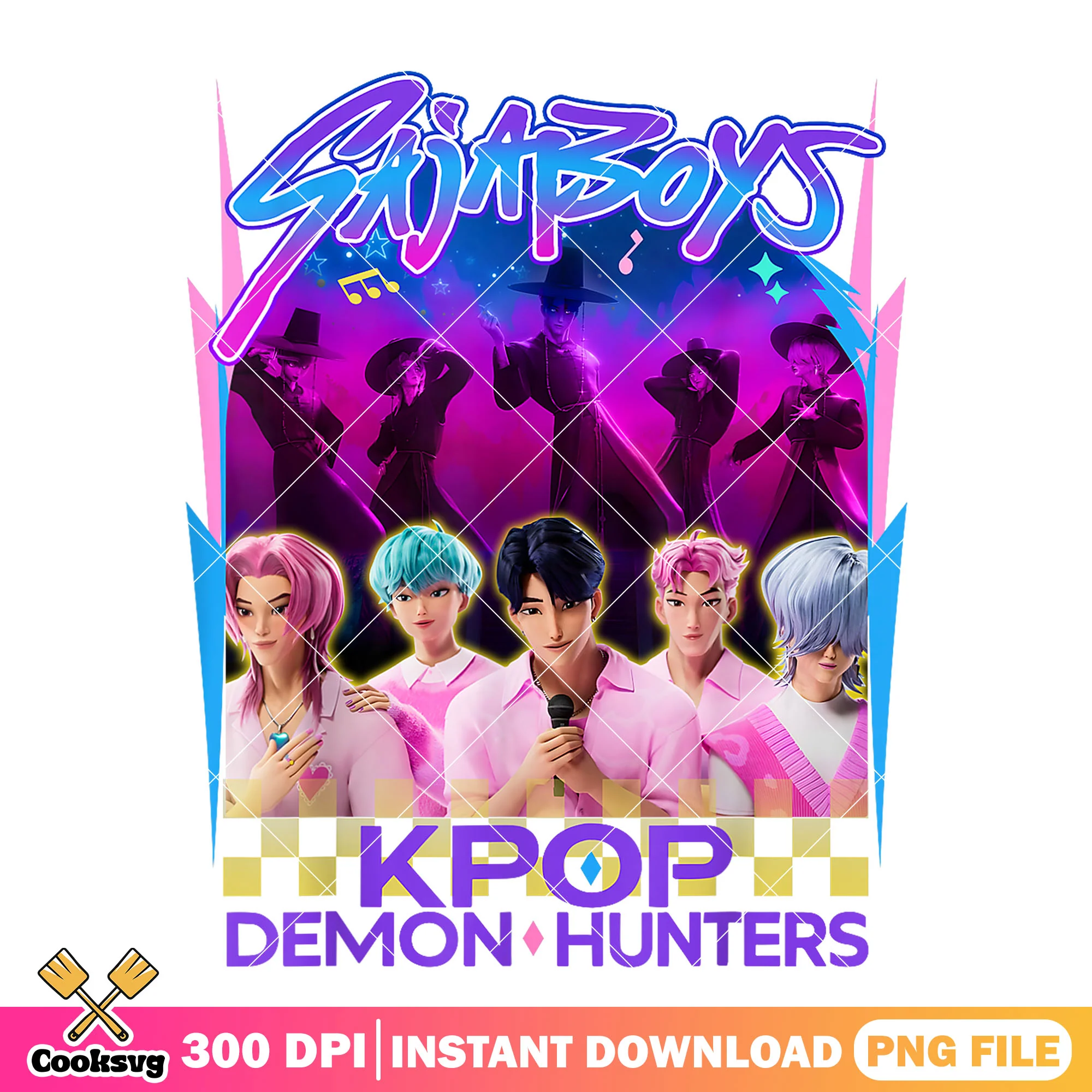Saja boys kpop demon idol png, kpop saja png, kpop netflix png