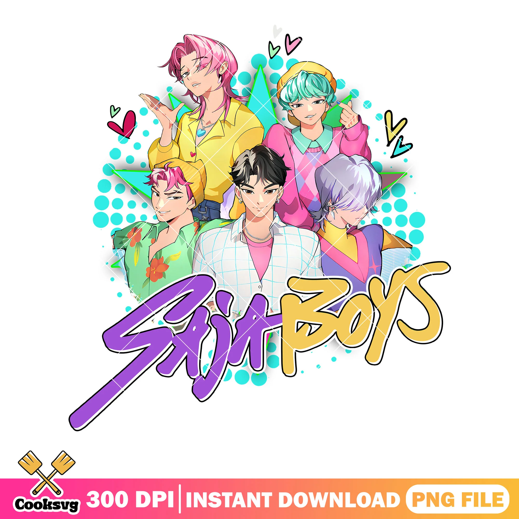 Saja boys kpop png, poster kpop boys anime png, members kpop png