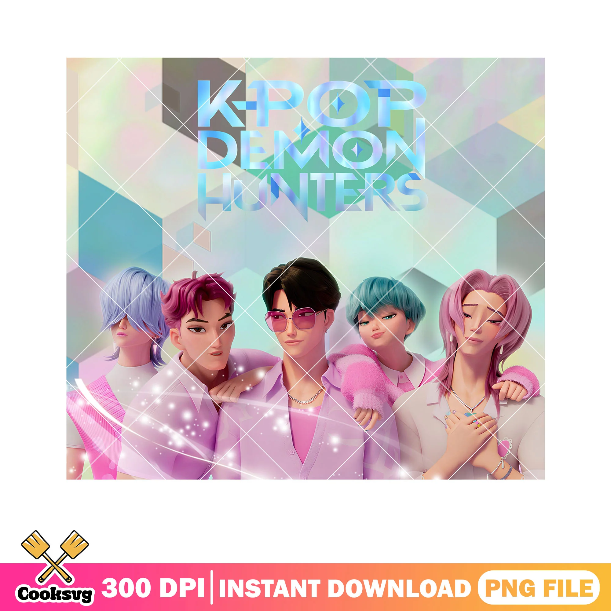 Saja boys poster present png, demon hunters kpop png, saja boys png