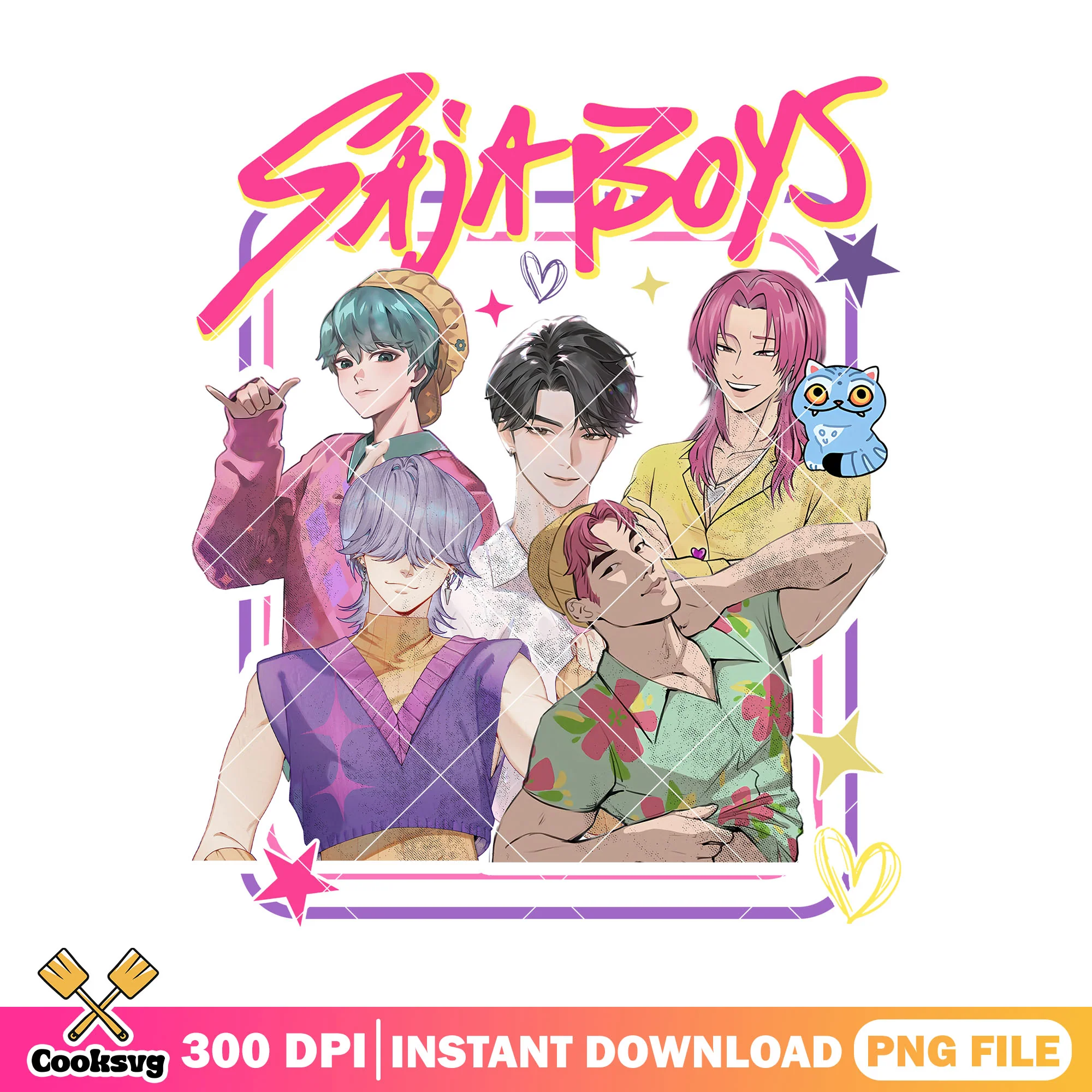 Saja boys x little derpy png, cute derpy png, saja boys band png