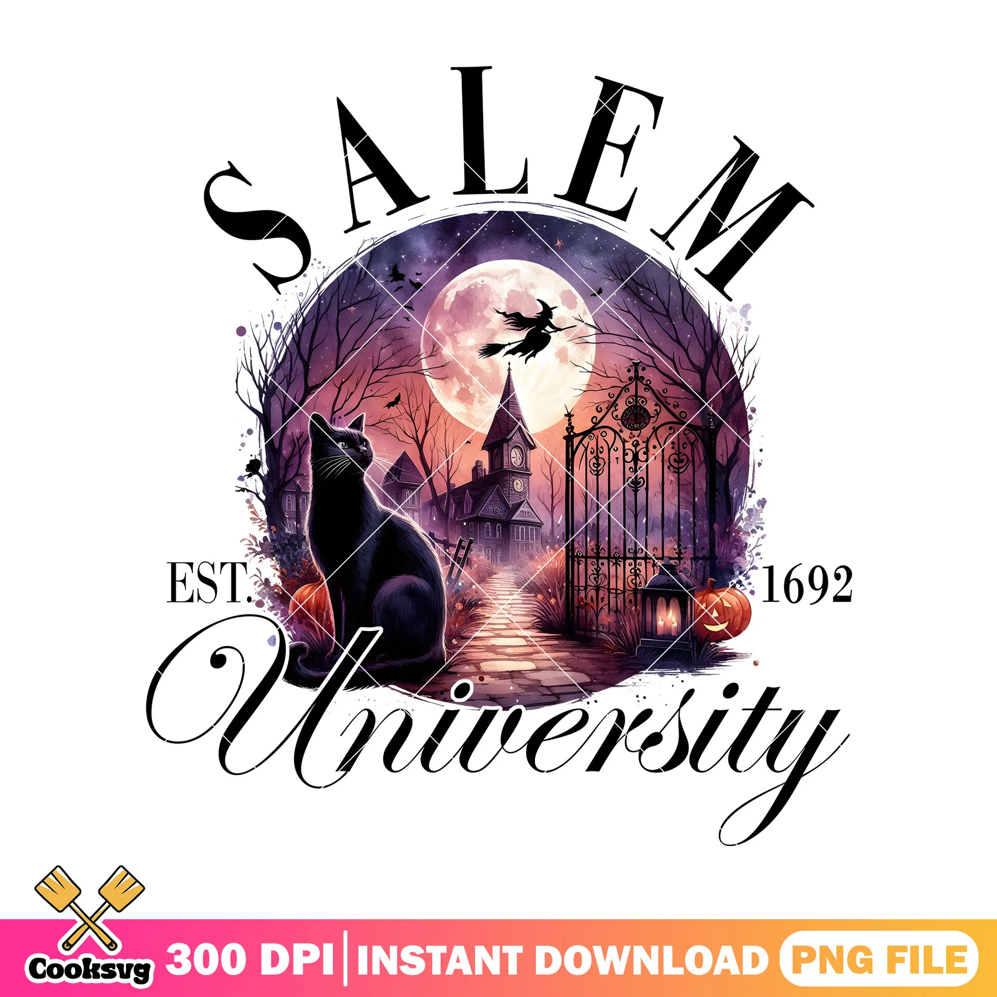 Salem university design png, halloween movie ong, vintage air png